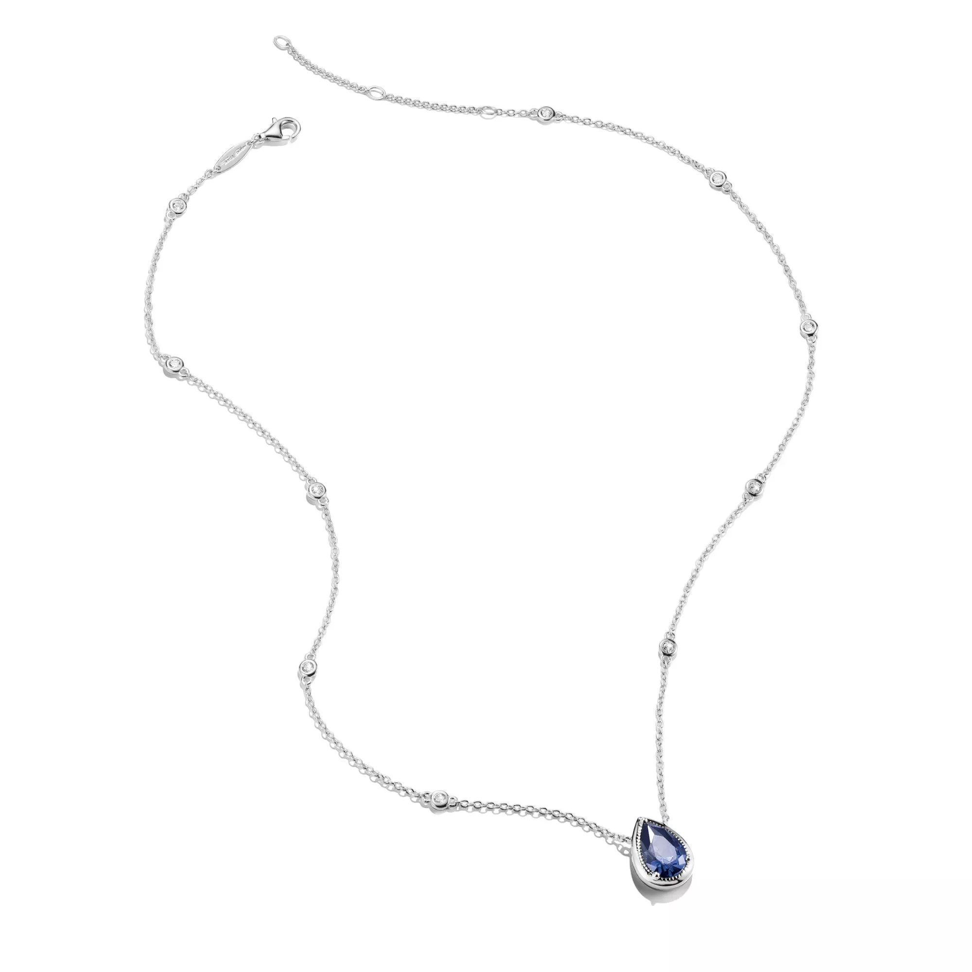 Thomas Sabo ELYNDRA - Halskette - 50 cm - Sterling Silber recy. & Nano-Kristall & Zirkonia - blau – Ansicht 2