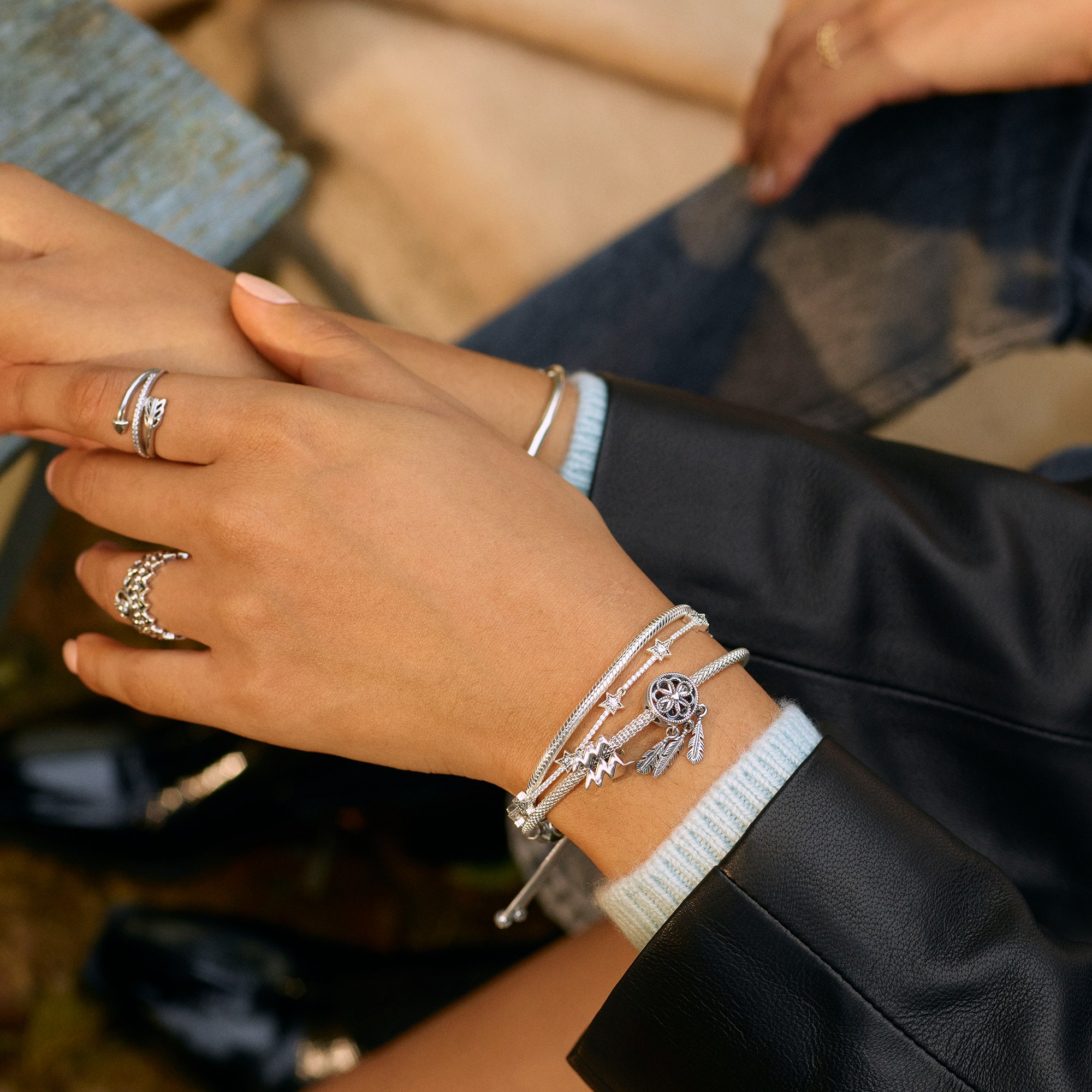 Pandora Star - Stern Sterling Silber Armband + Zirkonia