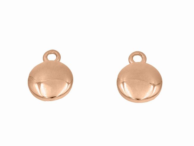 Einhänger für Creolen in rundem Design, gefertigt aus poliertem Sterlingsilber und vergoldet in Roségold, angeboten vom Juwelier Harnisch, für eleganten Schmuck.