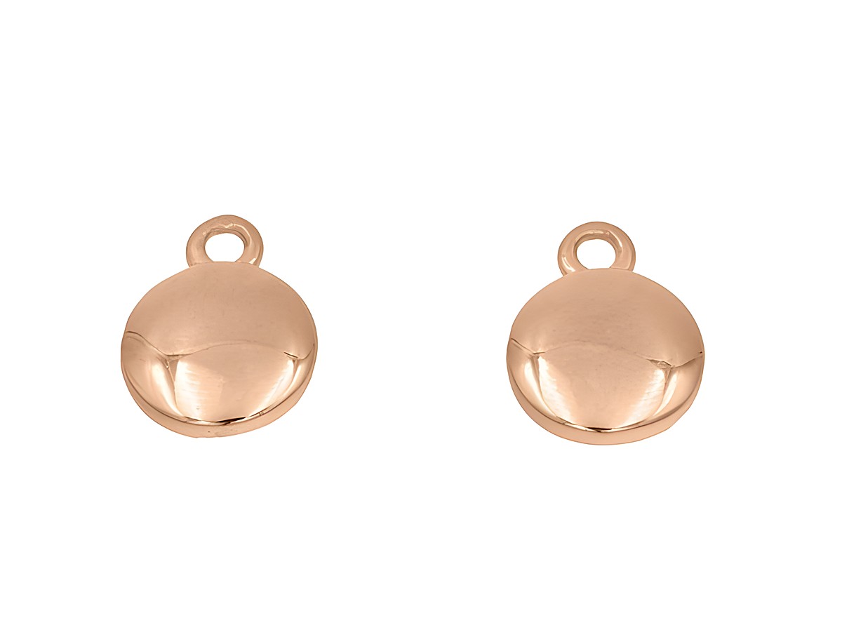 Einhänger für Creolen in rundem Design, gefertigt aus poliertem Sterlingsilber und vergoldet in Roségold, angeboten vom Juwelier Harnisch, für eleganten Schmuck.