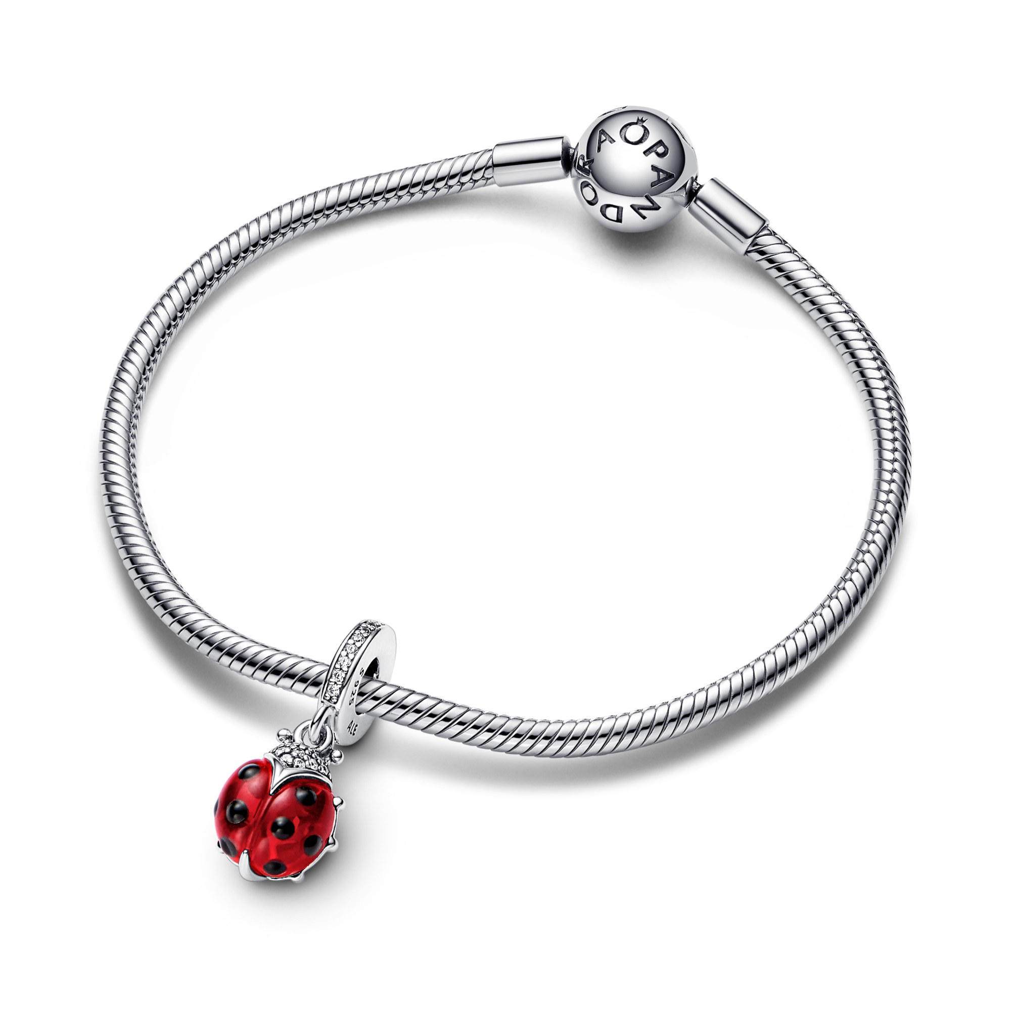 Pandora Charm Anhänger - Marienkäfer - Silber - Steinmix Mehrfarbig – Ansicht 2