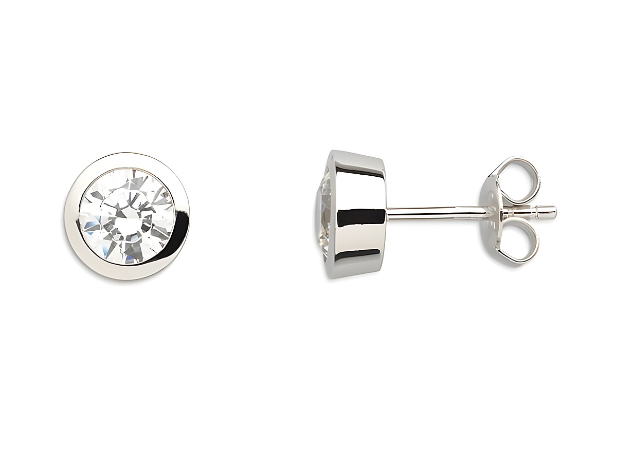 Xenox Sterling Silber Ohrringe XS7157 in ZARGE SILBER mit funkelndem Stein, eleganter Ohrschmuck von Xenox, ideal für jedes Outfit.