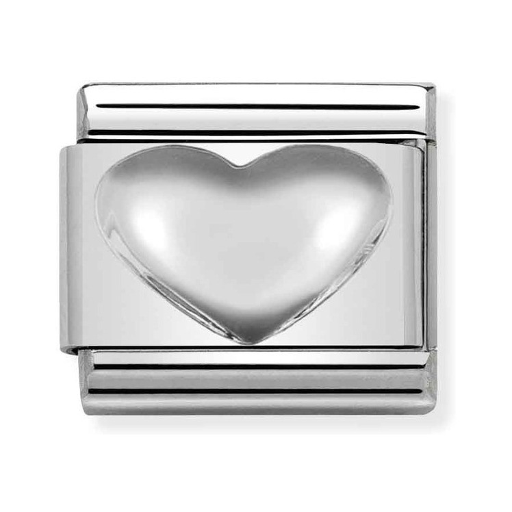 Nomination Composable Classic Charm Herz - Edelstahl, Sterling Silber