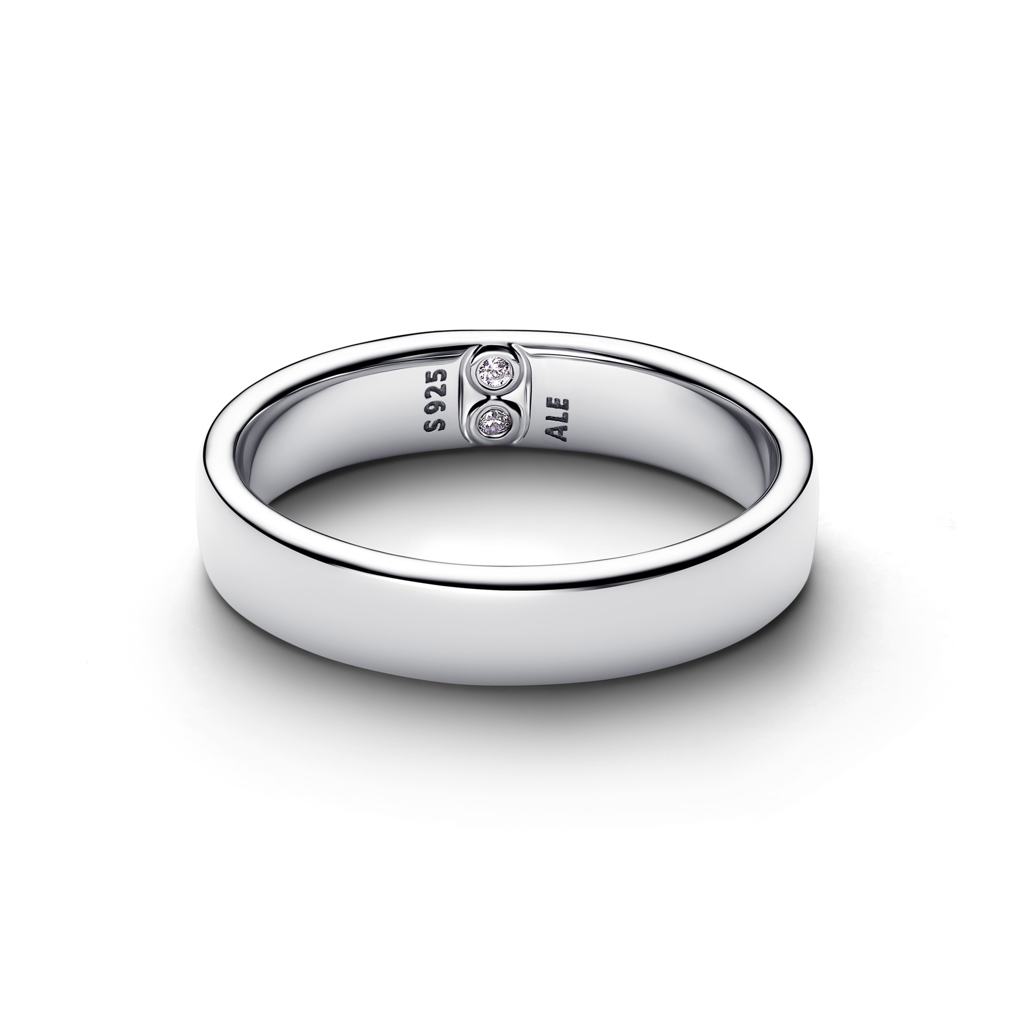Pandora Klassischer Bandring - Sterling Silber - Zirkonia – Ansicht 2