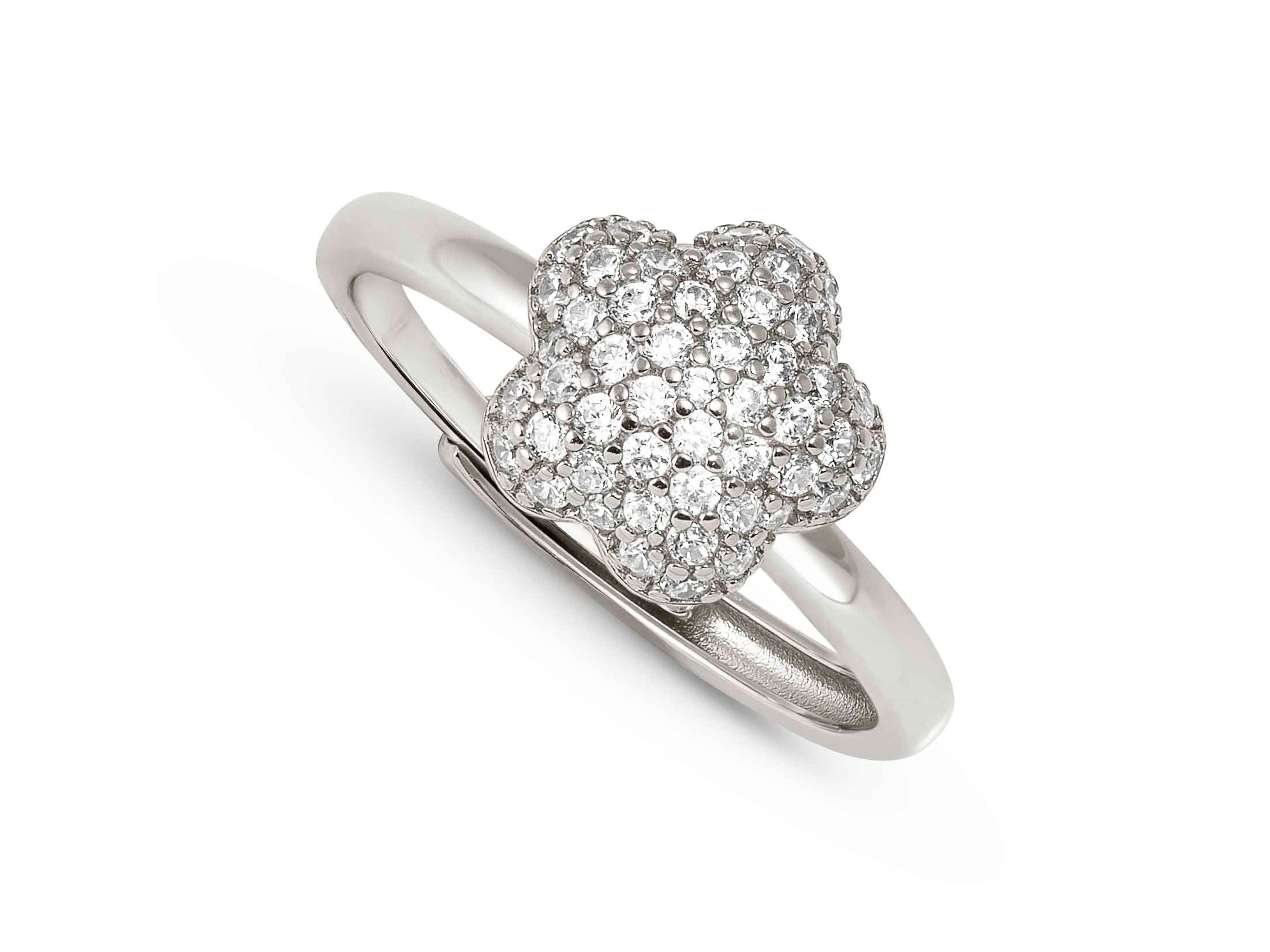 Nomination 242700 10 - LIFEPOETRY Ring aus Sterling Silber & Zirkonia in Pavé-Fassung - Blume - rhodiniert