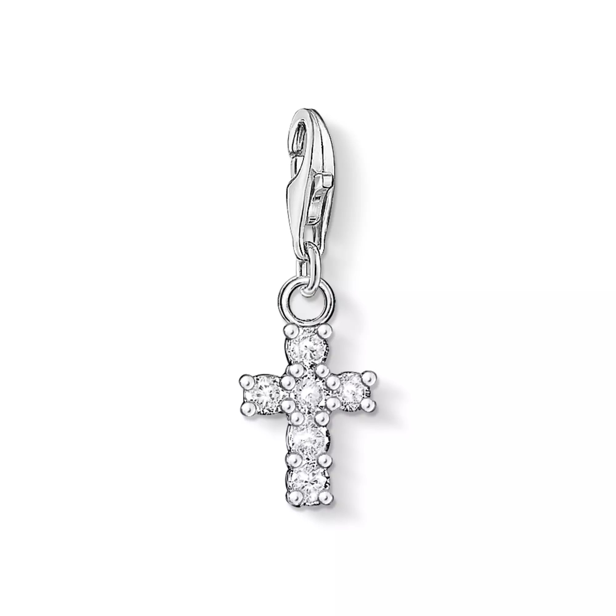 Thomas Sabo Charm-Anhänger Kreuz – Silber – Zirkonia – 22 mm hoch