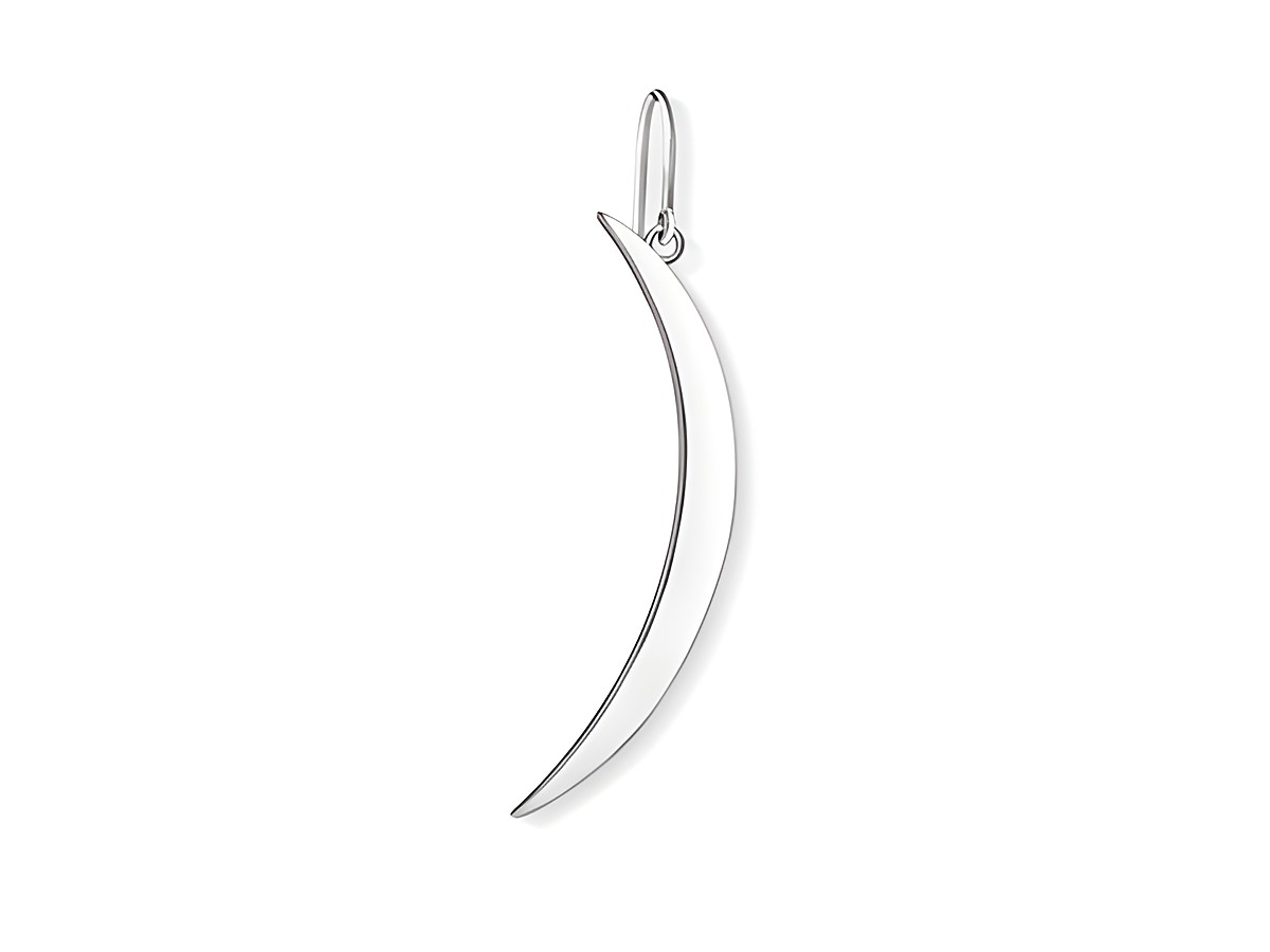 Ohrring von Thomas Sabo in Form einer schlichten Mondsichel aus Silber, Modell H2018-585-21, ideal für stilvolle Akzente und charmante Looks.