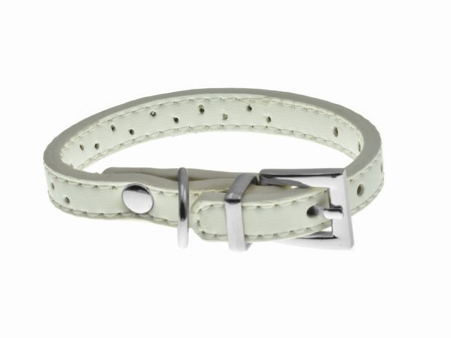 Lederarmband in Weiß aus echtem Leder, verstellbar von 16,5 bis 21,5 cm, mit silberner Schnalle, Hersteller Juwelier Harnisch, geeignet für modische Akzente im Alltag.