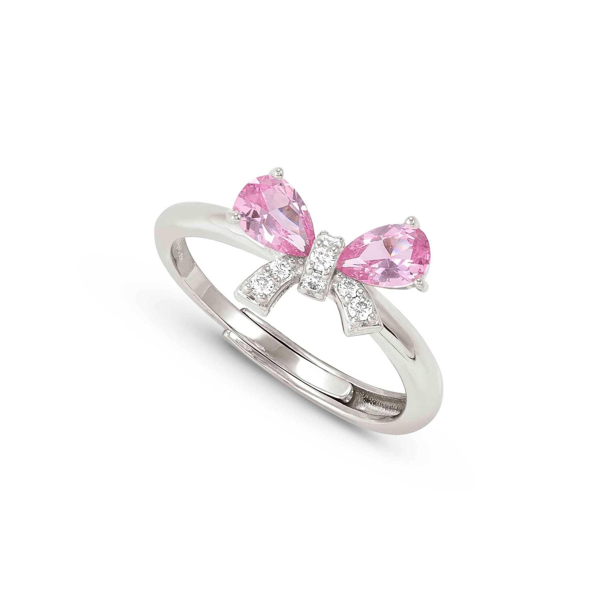 Nomination SHINE ME UP Ring aus Sterling Silber - Zirkonia - Schleife - Weiß - Rosa - Gr. 51-59 verstellbar – Ansicht 2