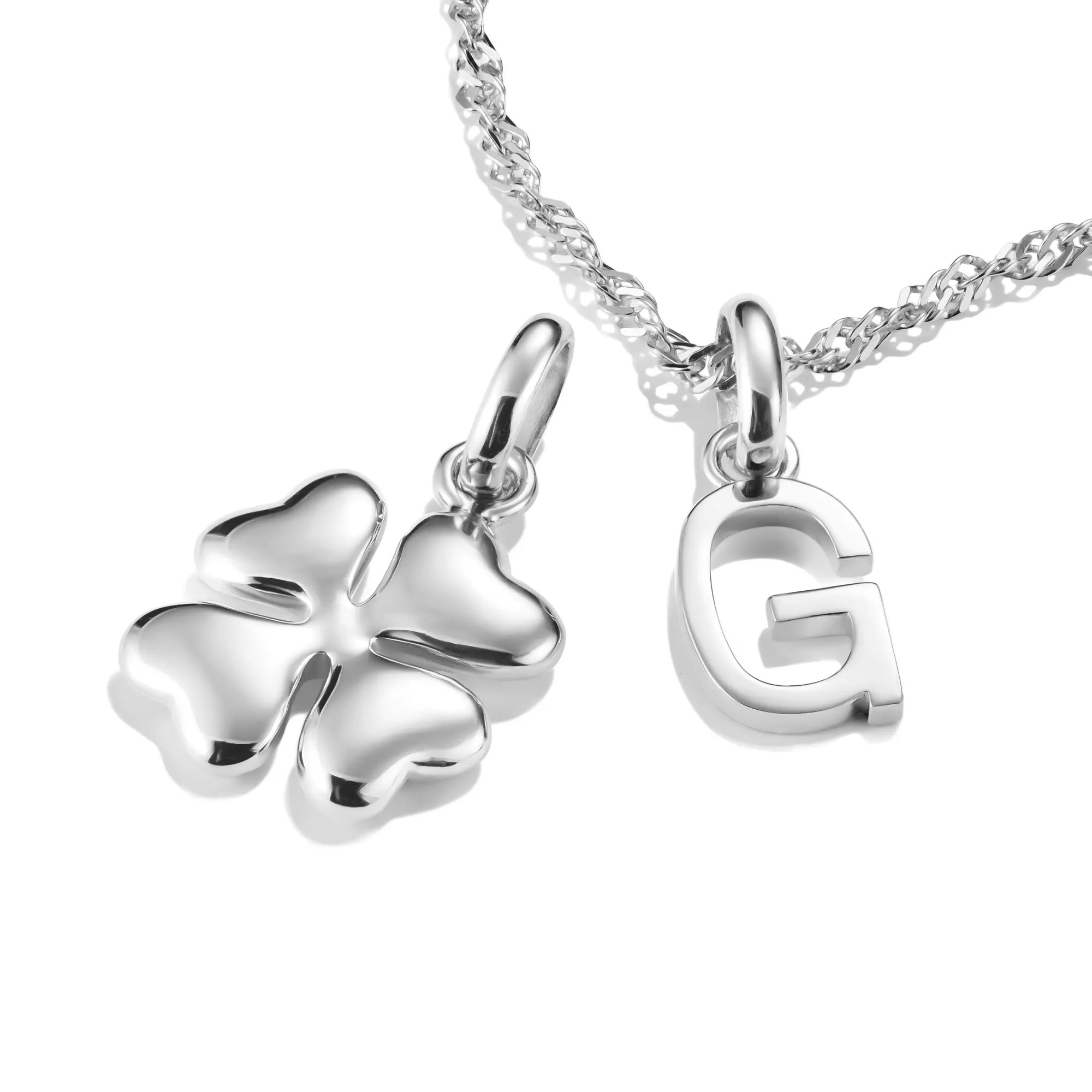 Thomas Sabo Connect - Glücksklee 3D - Charm mit Öse - Silber – Ansicht 2