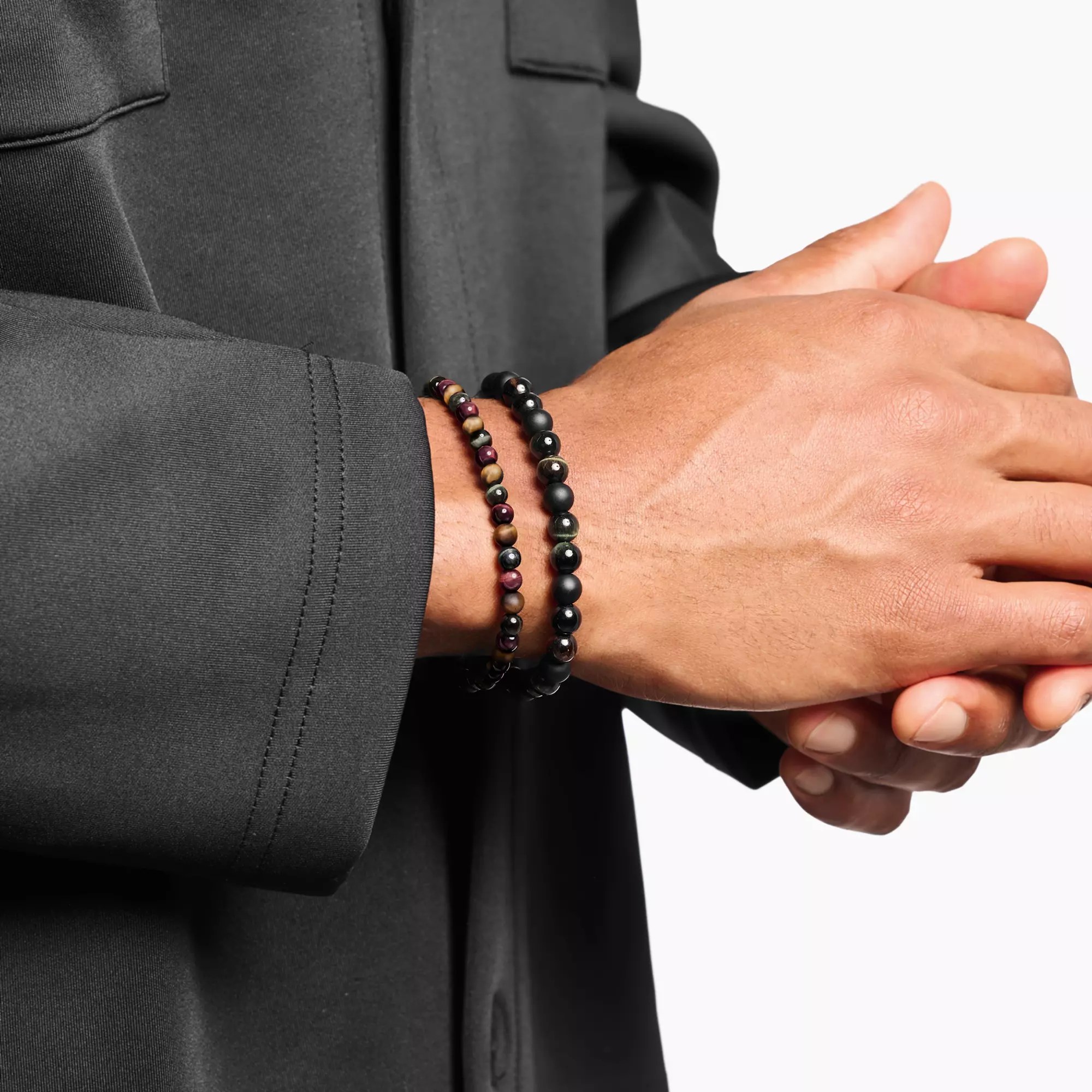 Thomas Sabo Armband - Bunt - Silber gesch. + Tigerauge - 17 cm – Ansicht 3