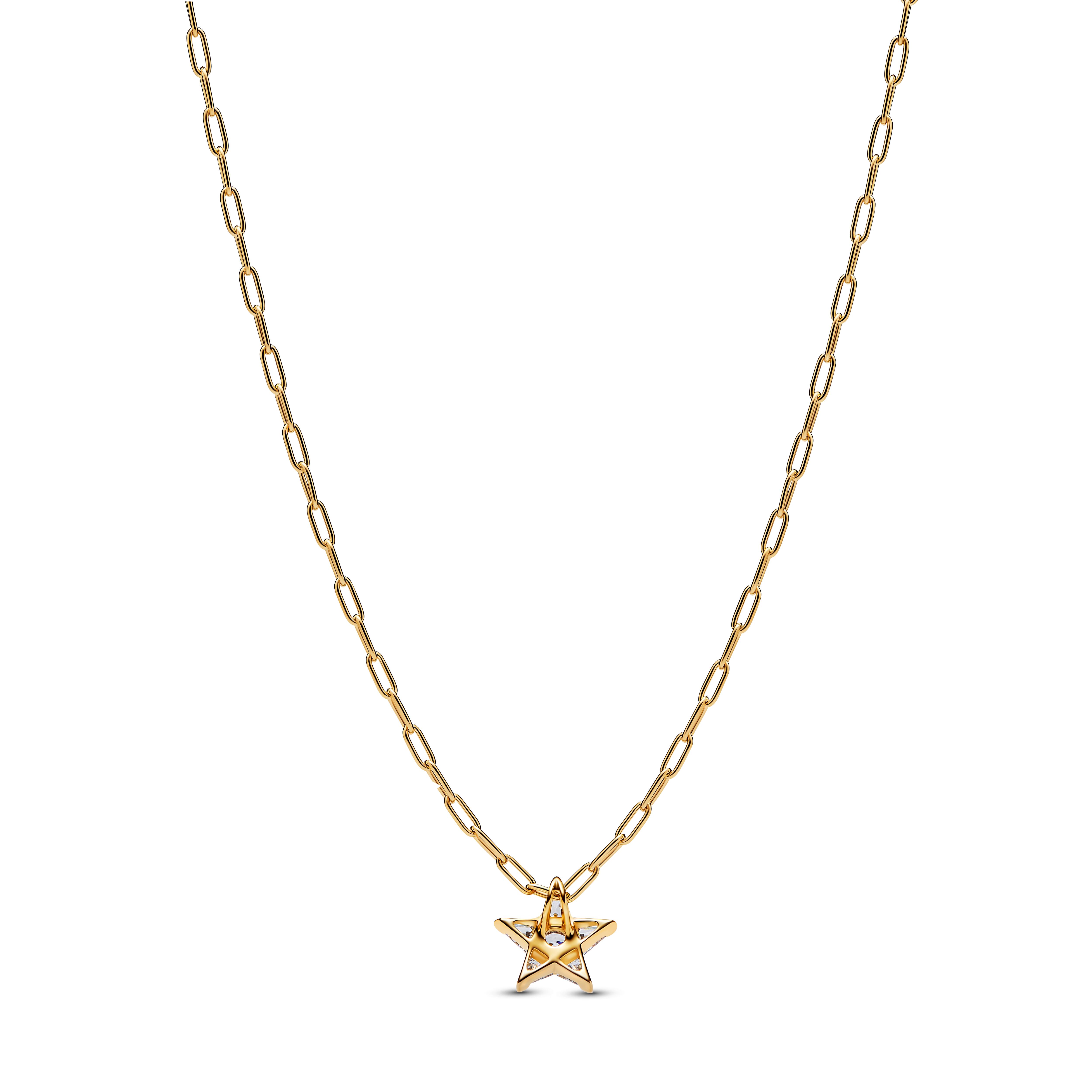 Pandora Timeless - Halskette Stella Stern - Gelbgold Vergoldung – Ansicht 2