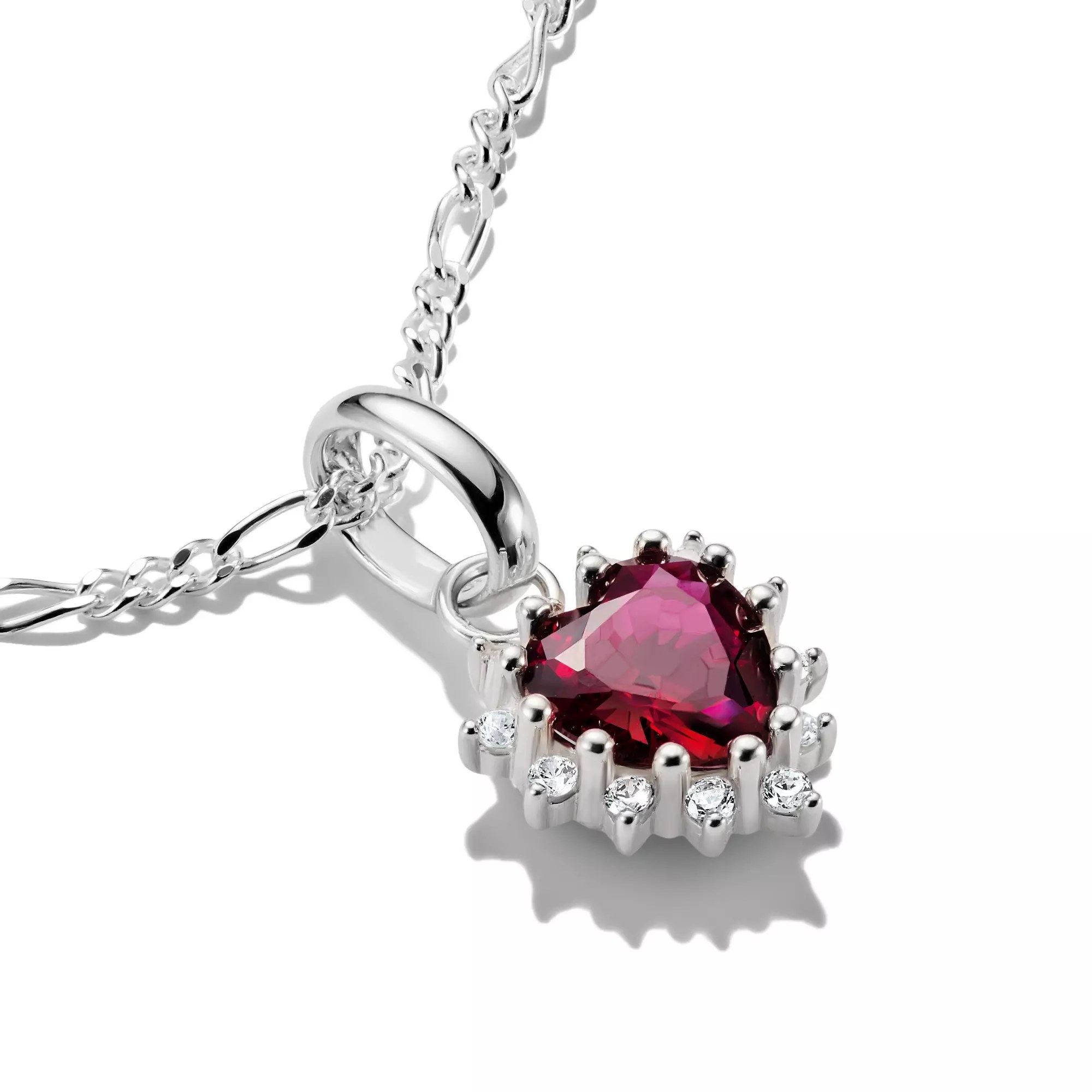 Thomas Sabo Connect - True Romance Herz - rot - Charm mit Öse - Silber + Lab Grown Rubin + Zirkonia – Ansicht 3