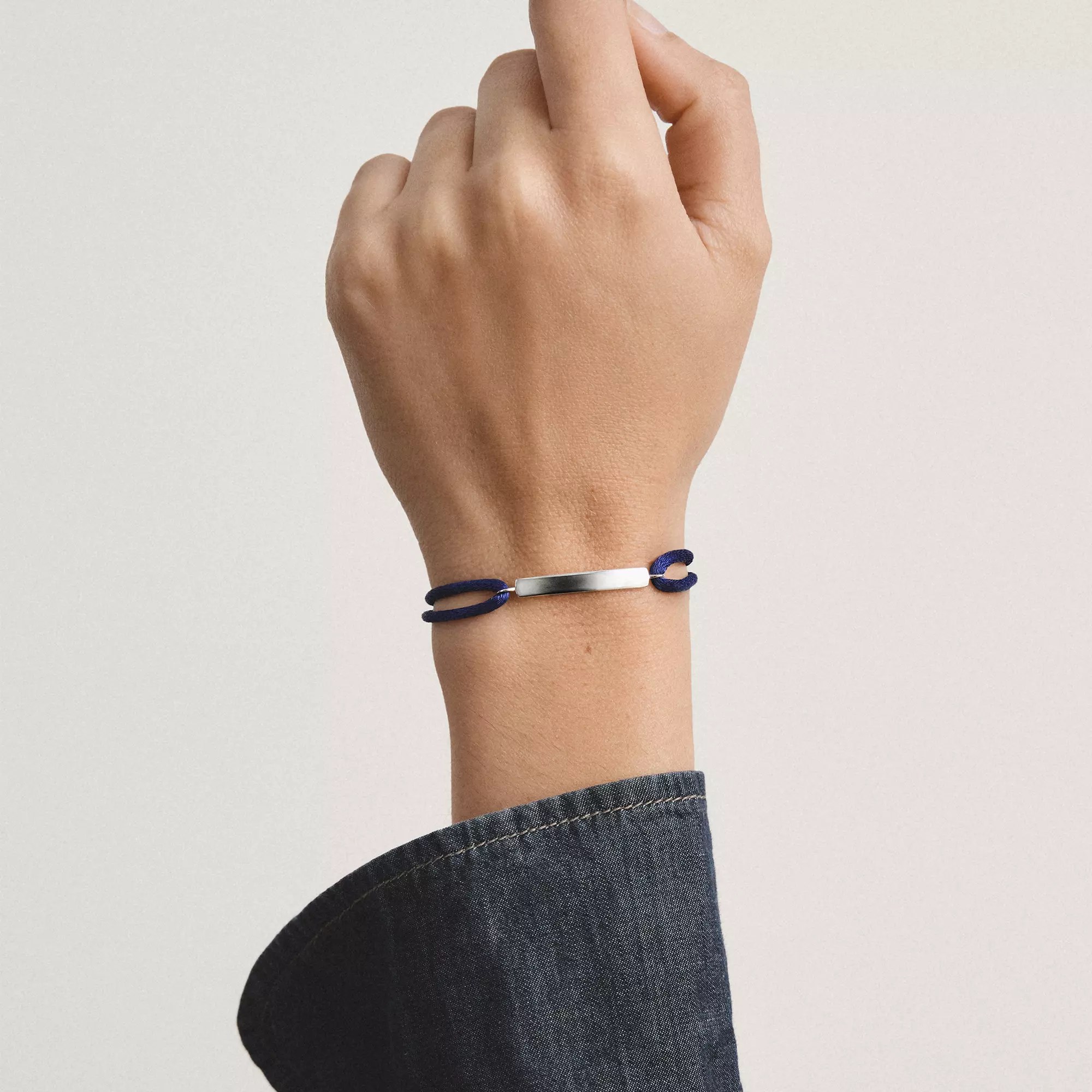 Thomas Sabo Together - Gravur-Armband - 24 cm - Sterling Silber recy. - dunkelblau – Ansicht 3