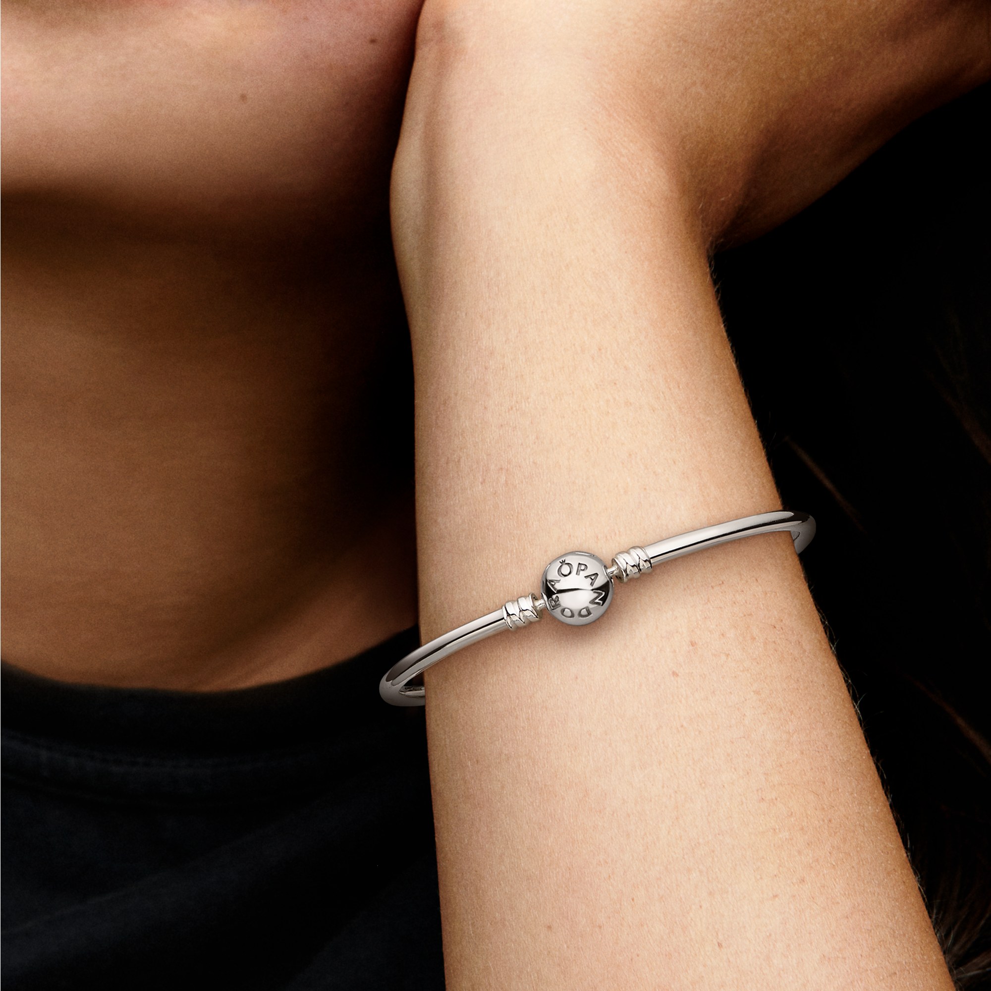 PANDORA Silber Armreifen - REIFEN - für Charms - kurz