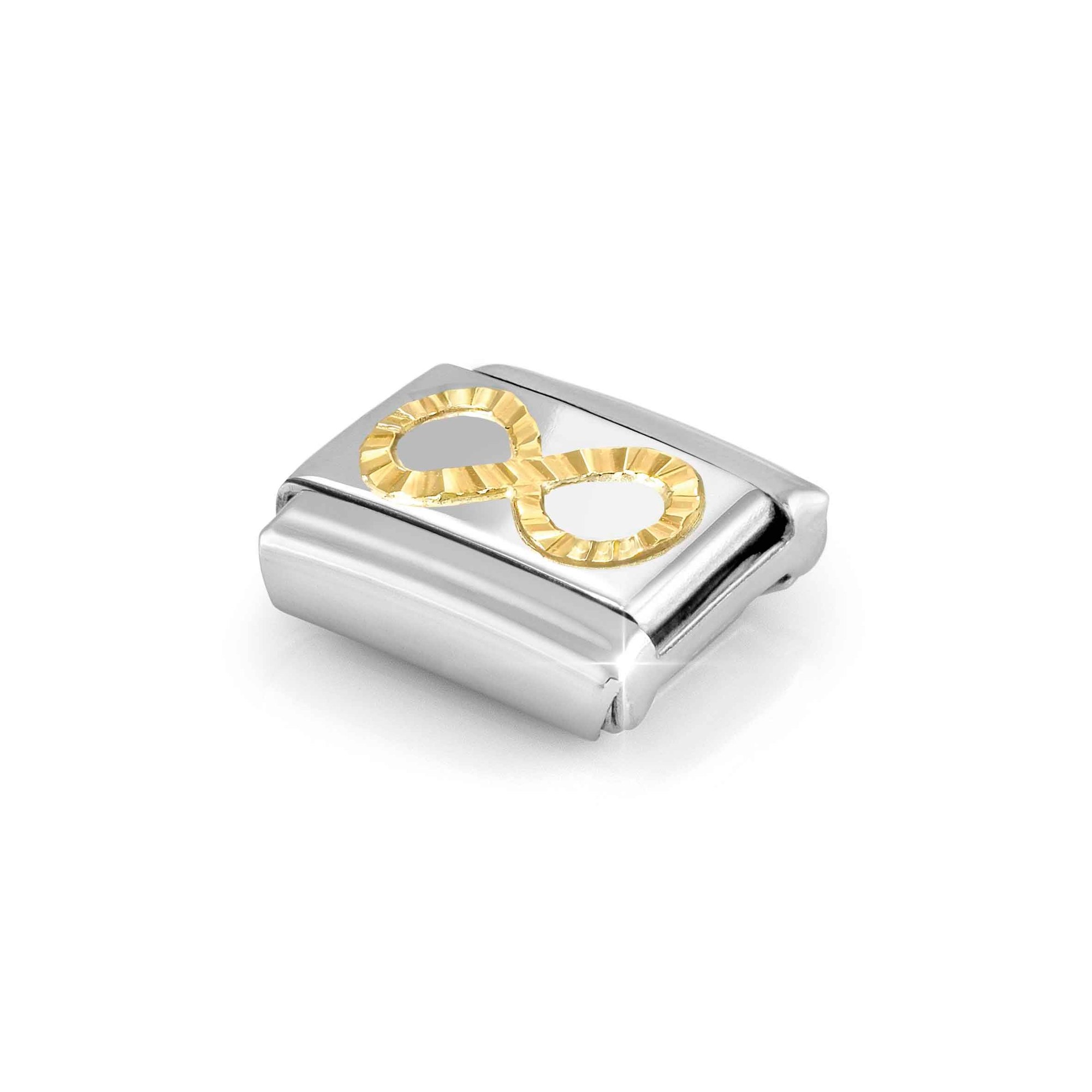 Nomination Composable Classic Charm Infinity - Edelstahl, Gold 750 Gelbgold, diamantiert – Ansicht 5