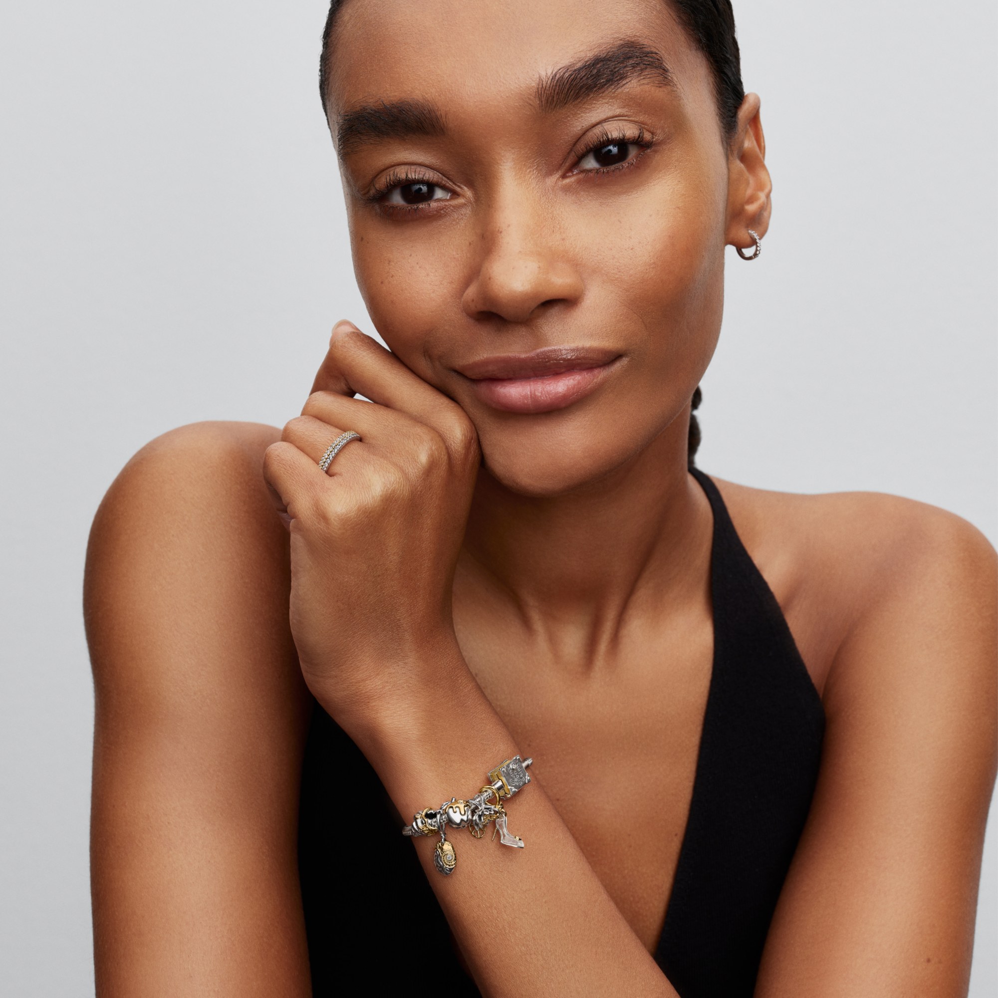Pandora Disney Prinzessinnen Arielle Muschel - Diamant Lab-Grown - Gelbgold Vergoldung – Ansicht 5