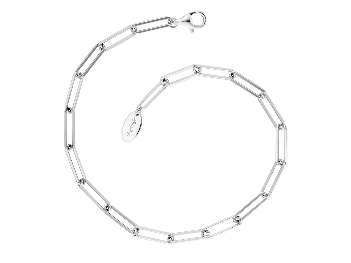 Charm Armband von Engelsrufer in Silber rhodiniert, 20 cm lang, mit Ankerkette und rundem Anhänger für einen eleganten Look, ideal für den täglichen Gebrauch oder besondere Anlässe.