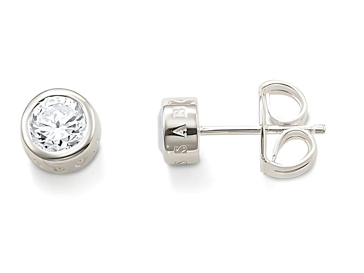 Thomas Sabo Ohrstecker H1670-051-14 aus Silber mit Zirkonia in runder Form, glänzend und elegant, ideal für alle Anlässe.