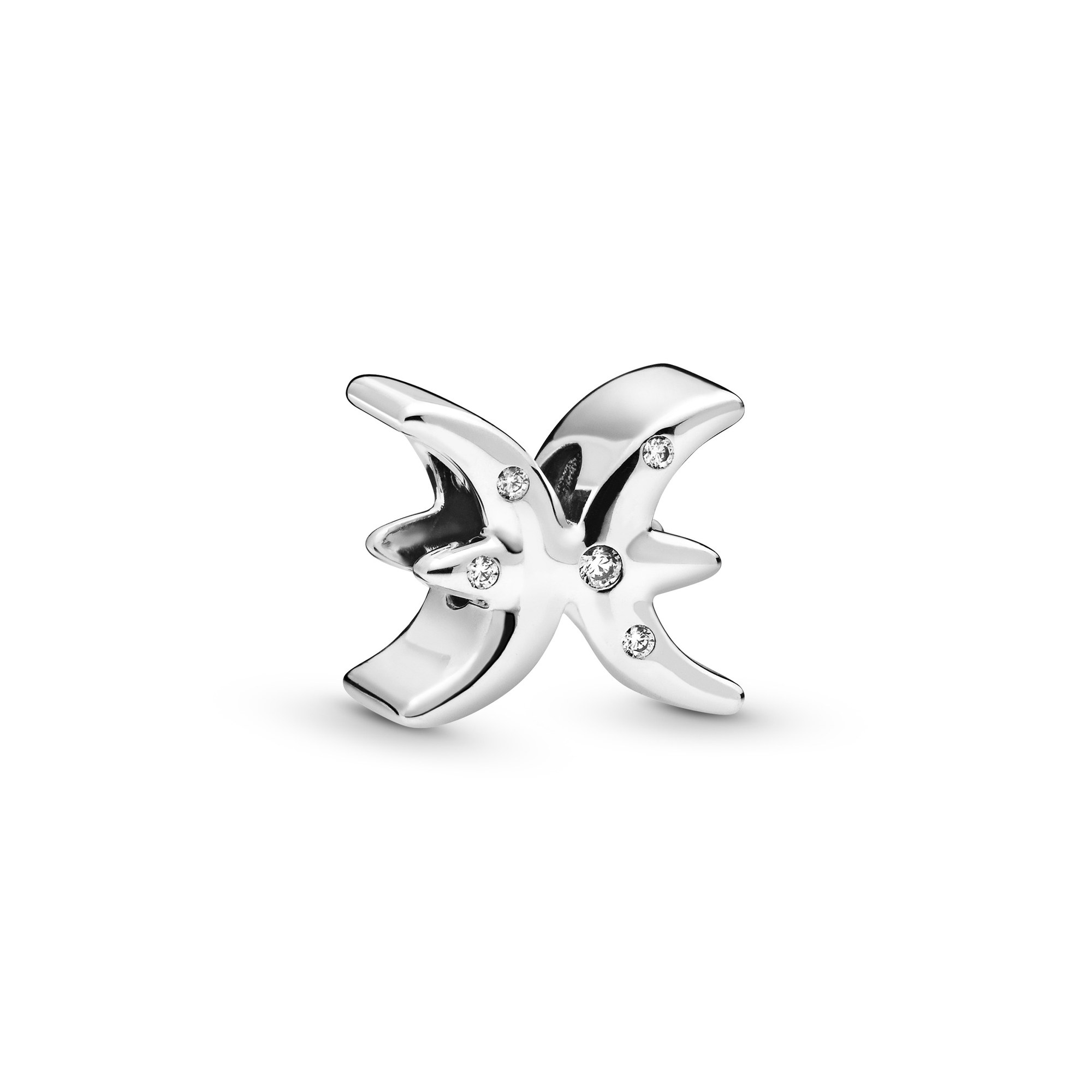 Pandora Sternzeichen - Pisces - Fische Sterling Silber charms + Zirkonia