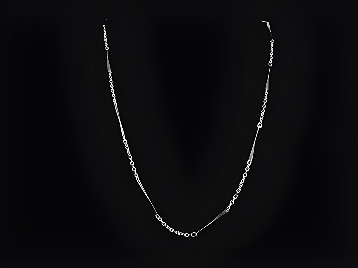 Lange Kette XXL versilbert mit Ankerdesign und Designelementen, 80 cm, hergestellt von Juwelier Harnisch, ideal für modische Akzente und vielseitig kombinierbar.