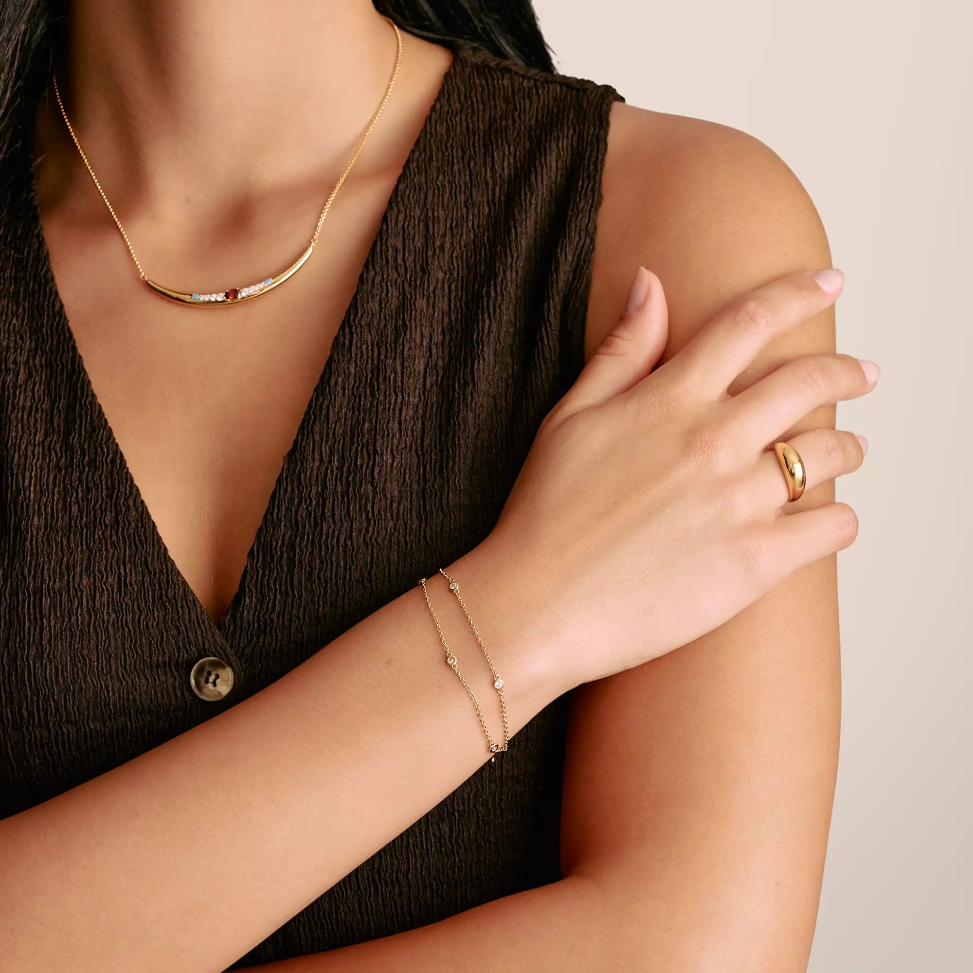 Thomas Sabo ELYNDRA Armband - 16 - 19 cm - Sterling Silber recy. mit 18K Vergoldung & Zirkonia – Ansicht 3