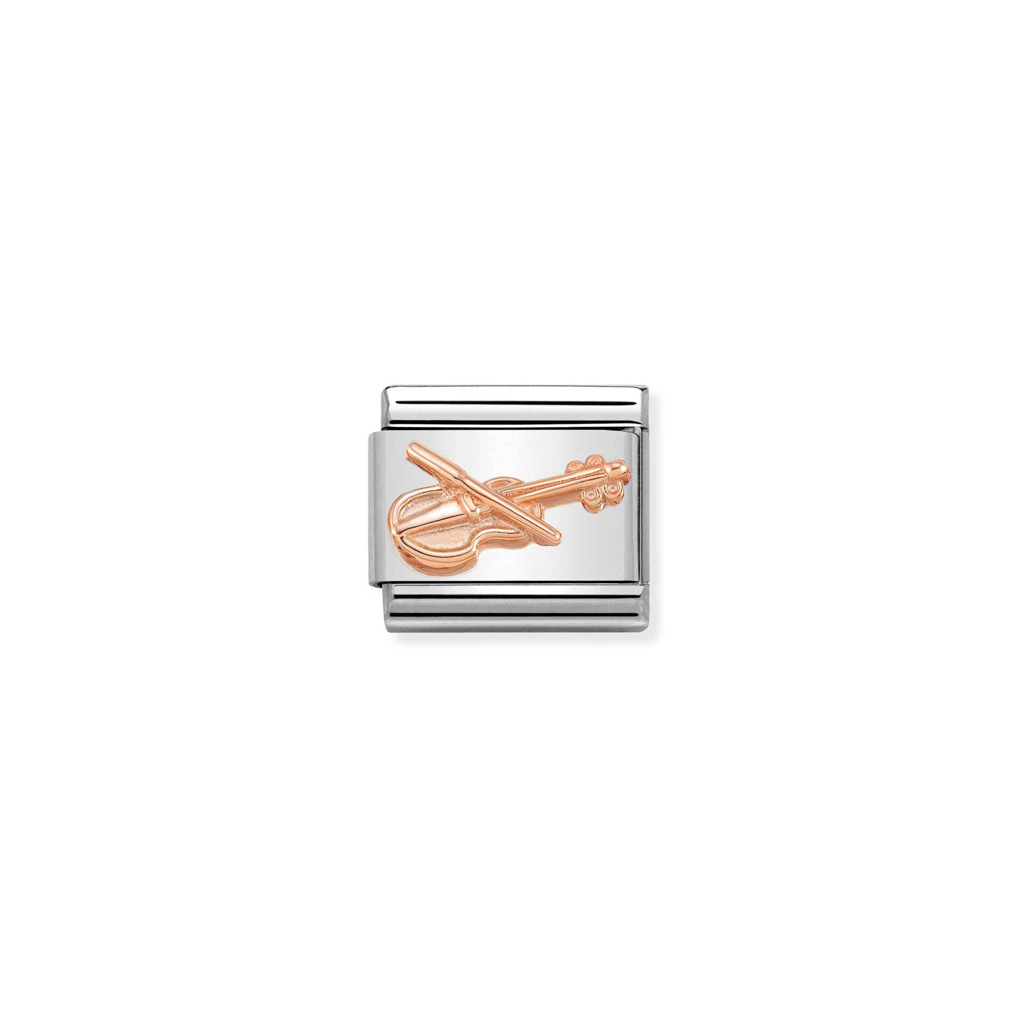Nomination Composable Classic Charm Violine - Edelstahl, Gold 375 Roségold