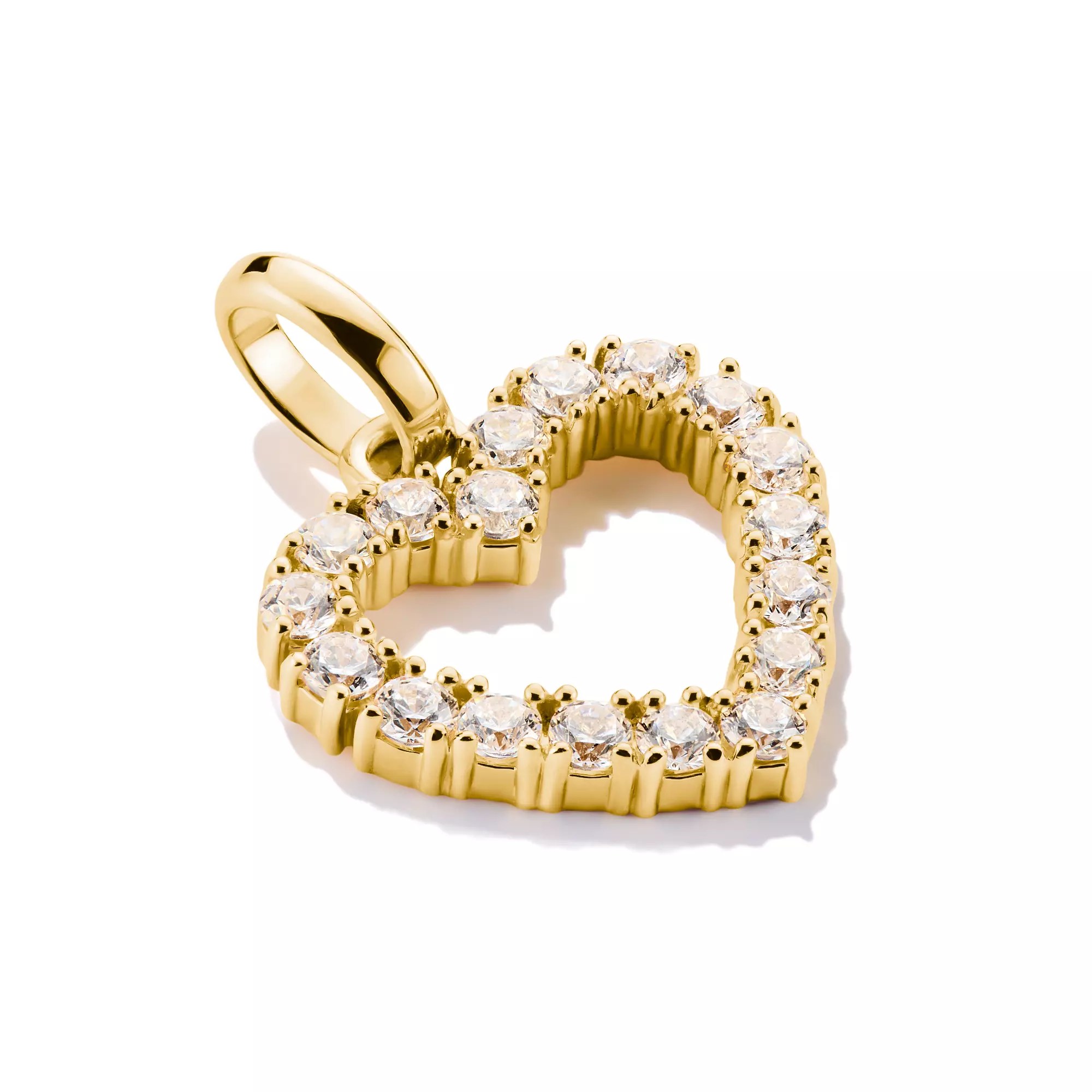 Thomas Sabo Connect - Herz Zirkonia - Charm mit Öse - Silber & Gelbgold Verg. + Zirkonia – Ansicht 3