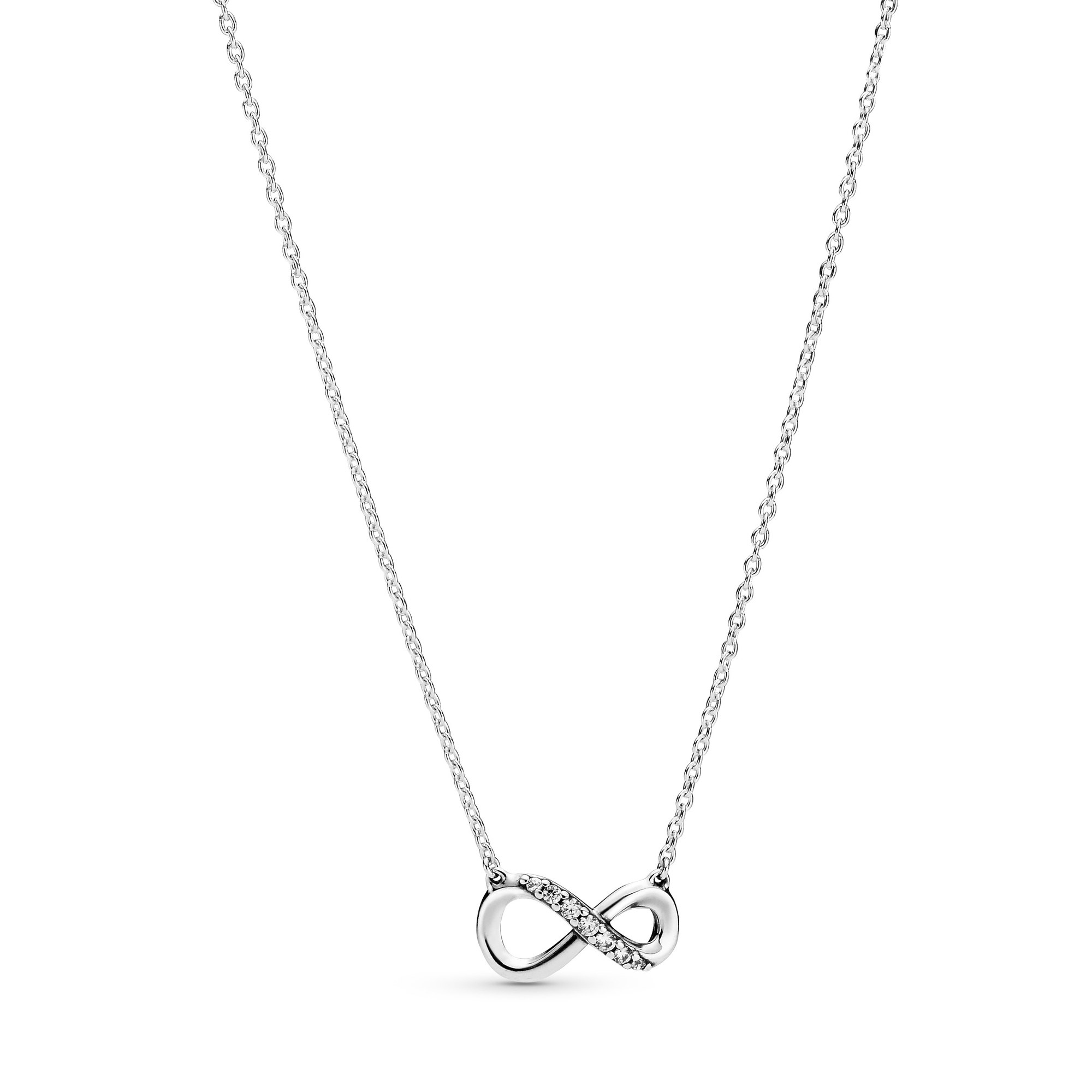Pandora Silber Kette mit Anhänger - Zirkonia - 50 cm
