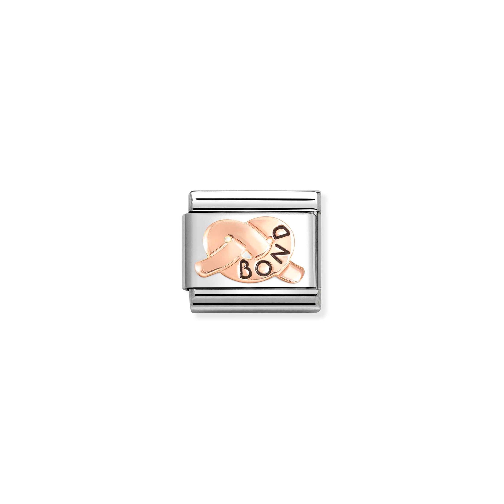 Nomination Composable Classic Charm Knoten BOND - Edelstahl, Gold 375 Roségold