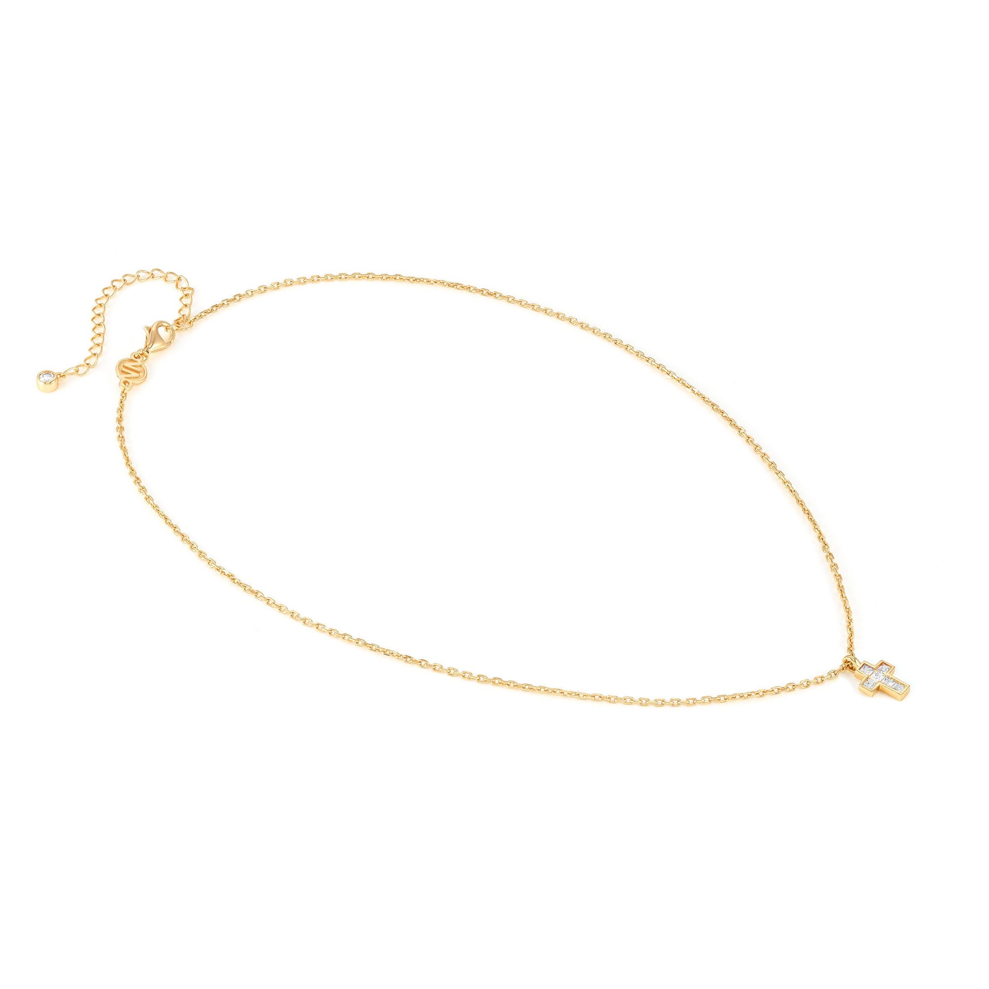 Nomination Carismatica kl. Kreuz Collier - Gelbgold vergoldet - Zirkonia Weiß - 38 - 44 cm – Ansicht 4