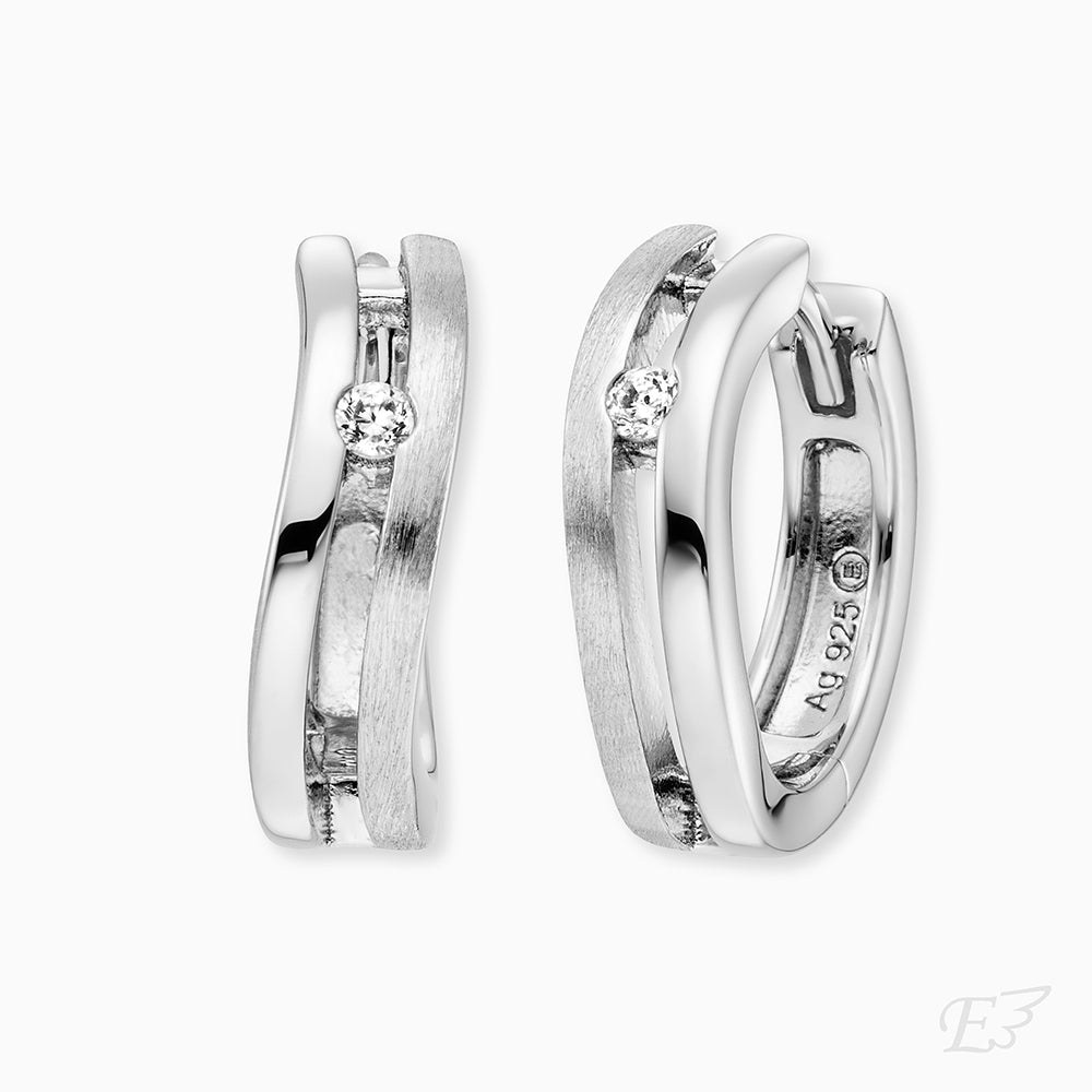 Engelsrufer BASIC Creole Ella mit Zirkonia - Silber rhodiniert 16 mm – Ansicht 2