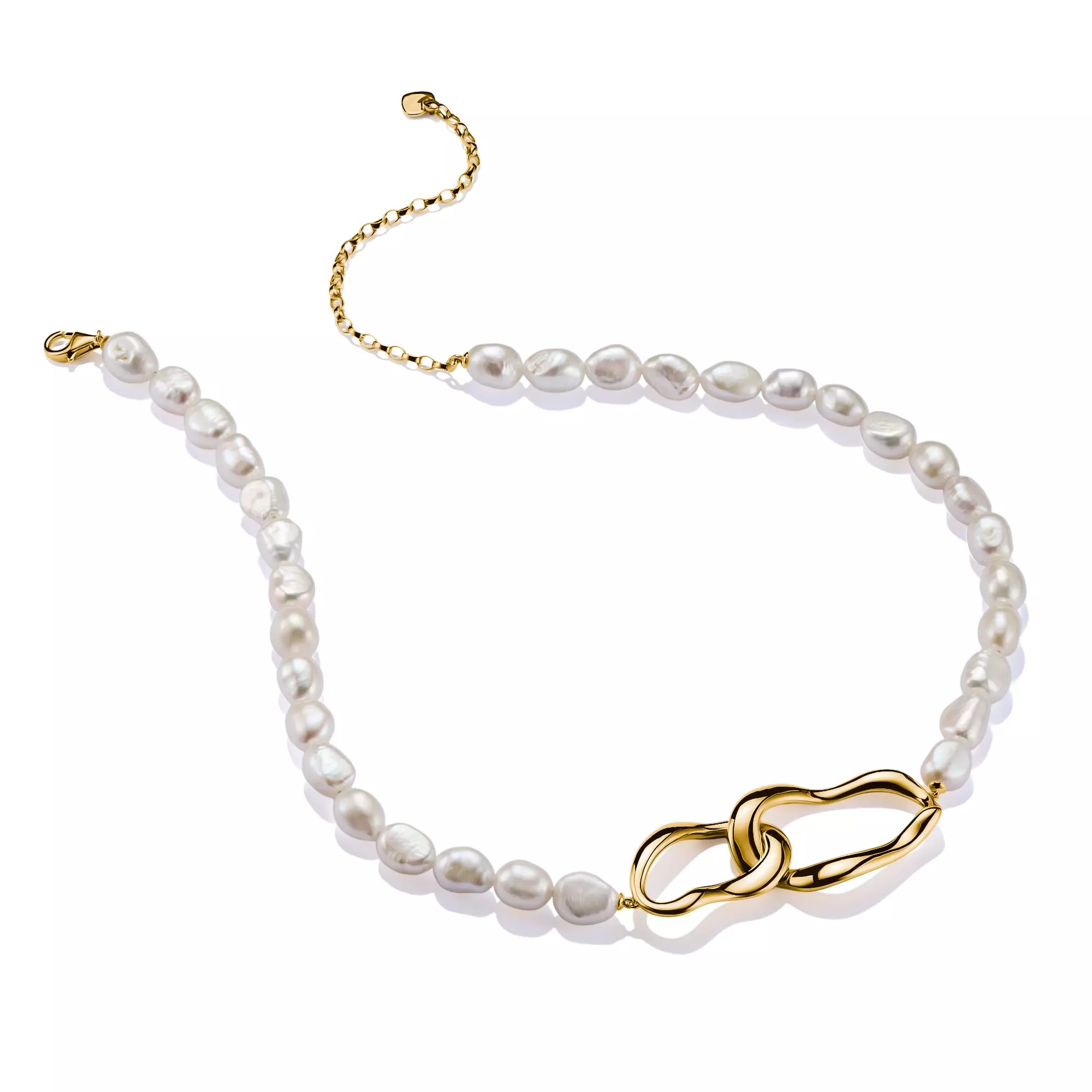 Thomas Sabo Kette - Zuchtperle - Bold Elegance 45 - 50 cm - Silber vergoldet – Ansicht 4