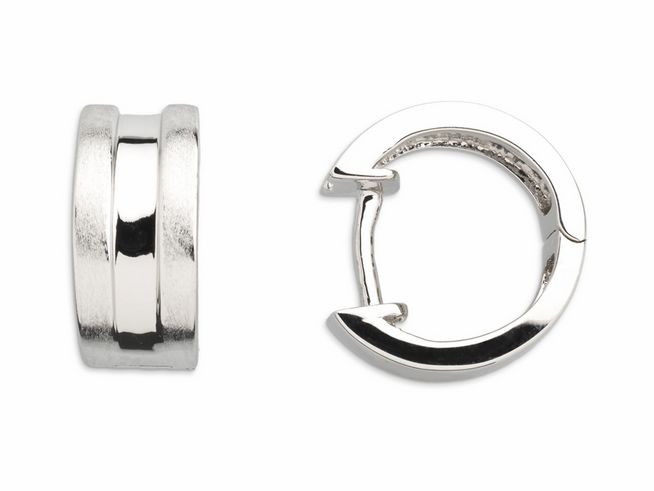 Xenox Sterling Silber Ohrringe XS8529 - CREOLEN in schimmerndem Silber, klassisches Design mit leichtem, elegantem Look, ideal für jeden Anlass, hochwertiger Ohrschmuck für stilbewusste Träger.
