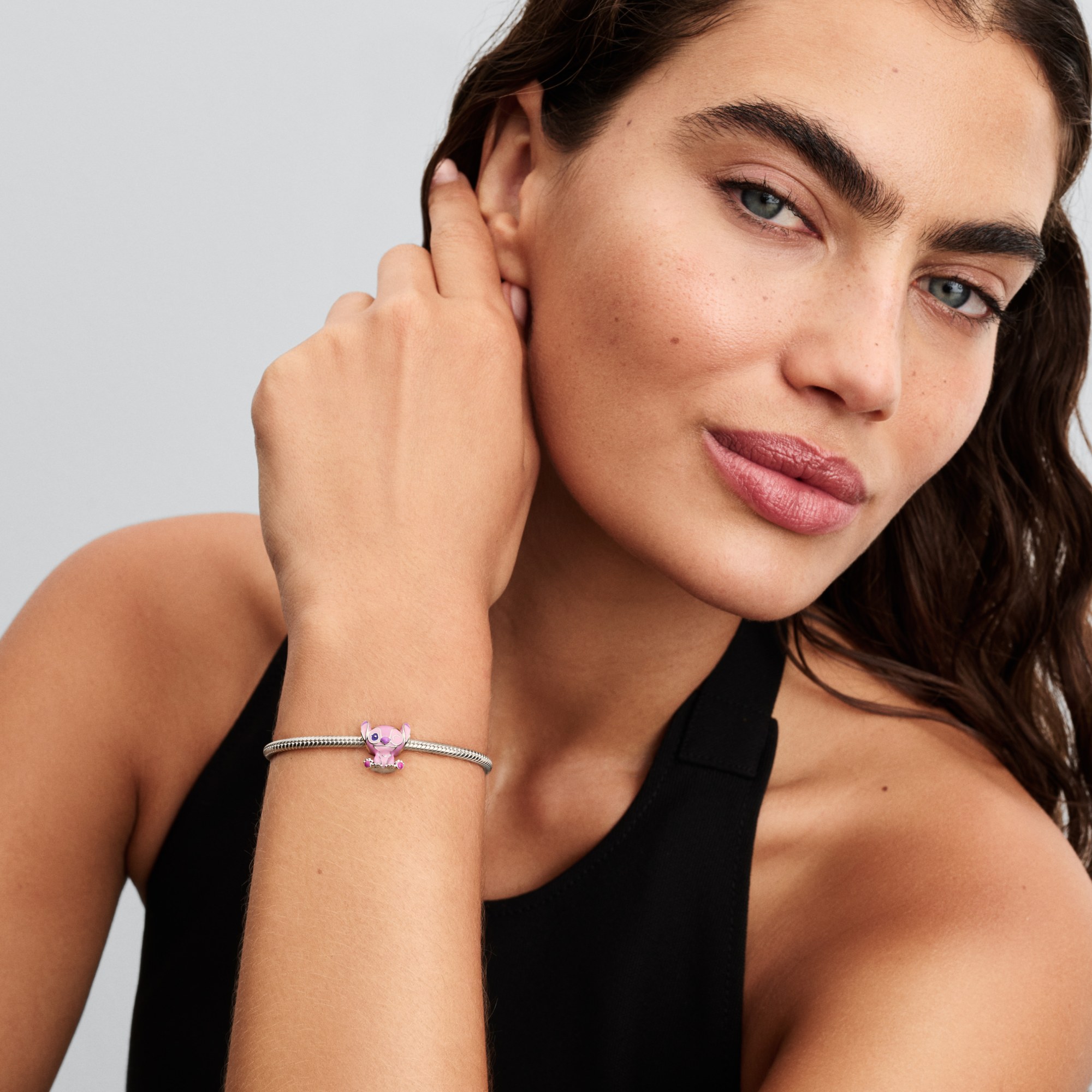 Pandora Disney Stitch Engel mit Flügeln - Sterling Silber - PINK – Ansicht 4