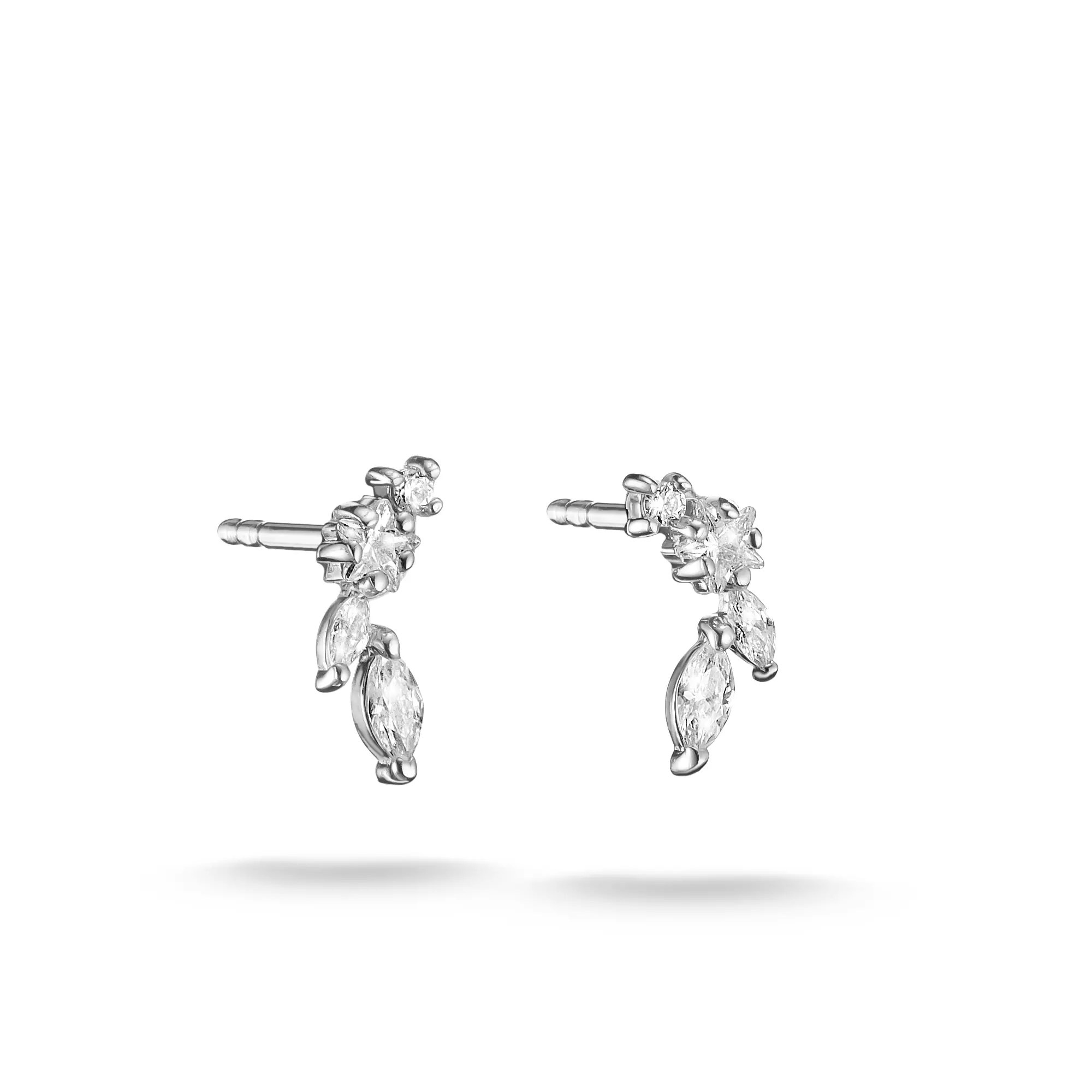 Thomas Sabo Ohrstecker mit weißem Zirkonia – Silber – 4 mm breit – Ansicht 2