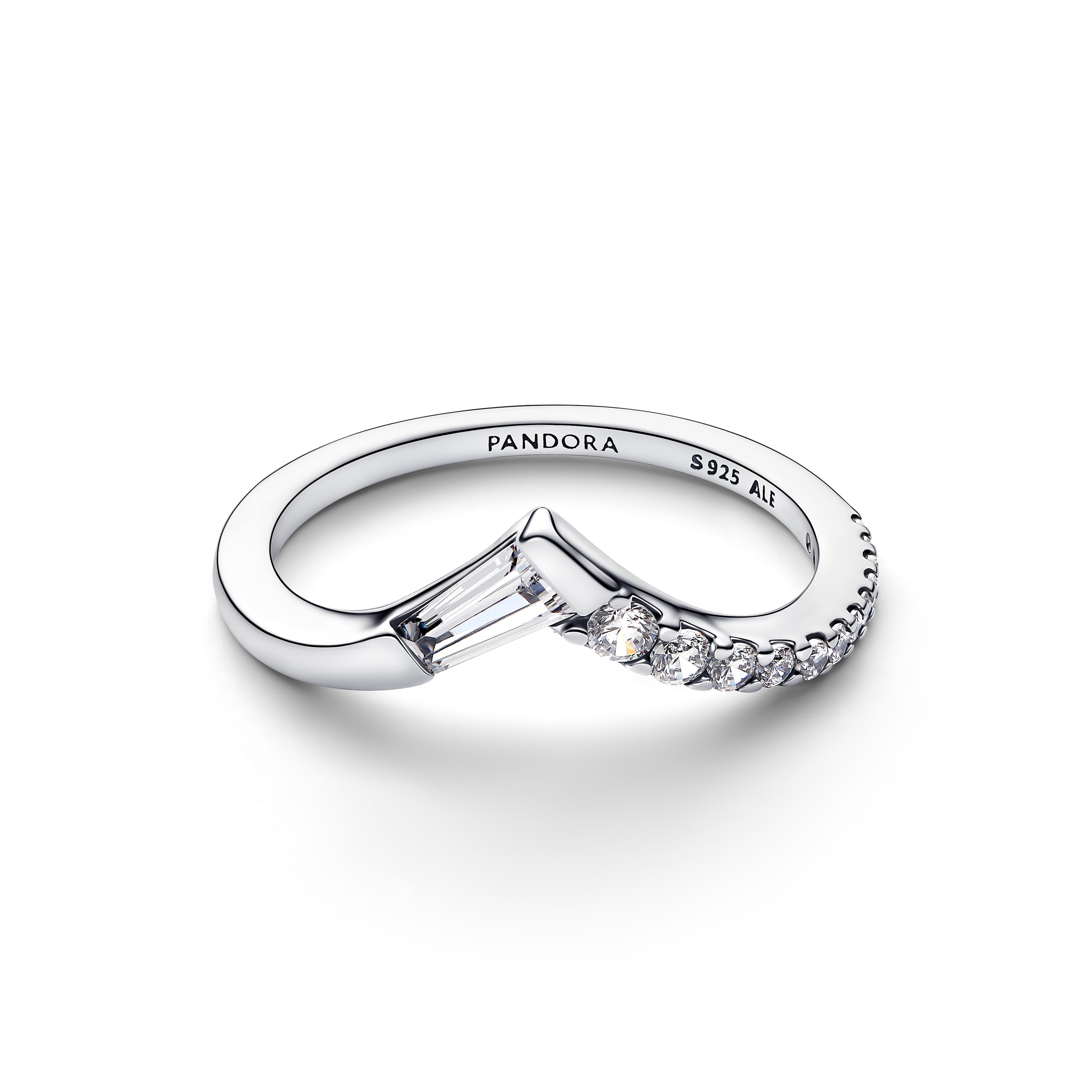 Pandora Timeless - Pavé-Bandring Tiara Baguette - Sterling Silber – Ansicht 2