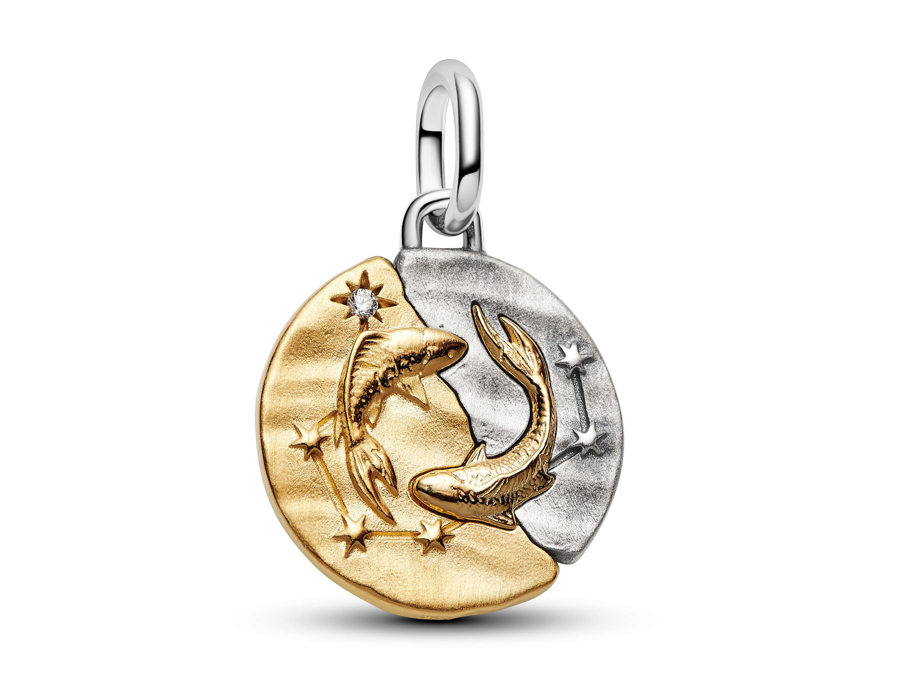 Pandora ME 764991C01 - Sternzeichen Fische - Charm - Sterling Silber & Gebgod Vergoldung - 16 mm