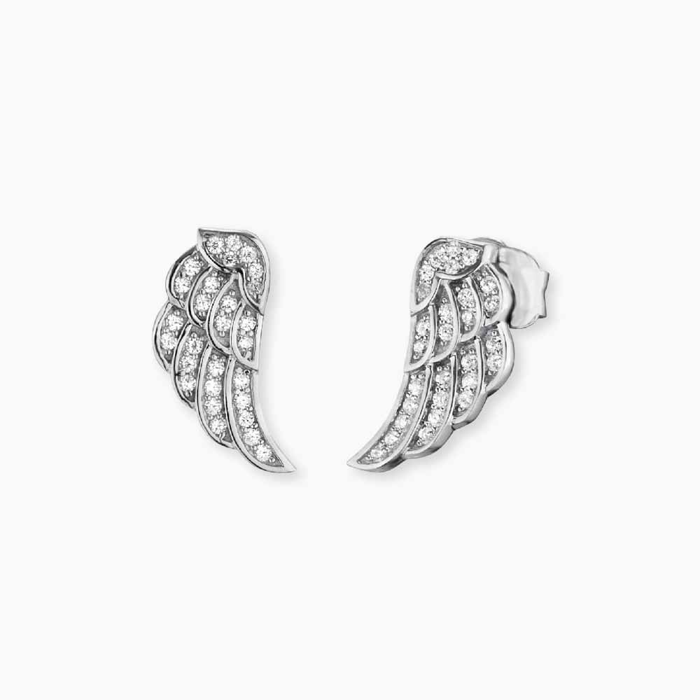 Engelsrufer LILWING Ohrstecker Flügel mit Zirkonia - Silber rhodiniert – Ansicht 2