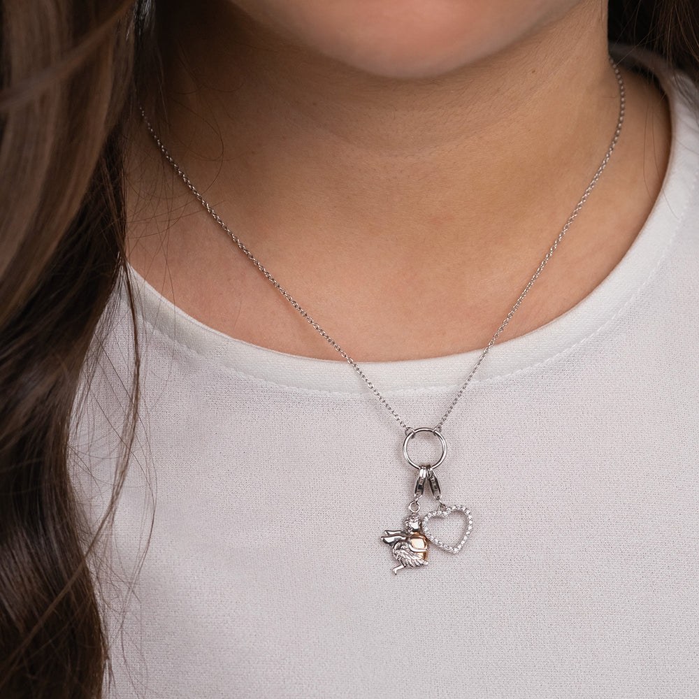 Engelsrufer Charm Herz mit Zirkonia - Silber rhodiniert – Ansicht 2
