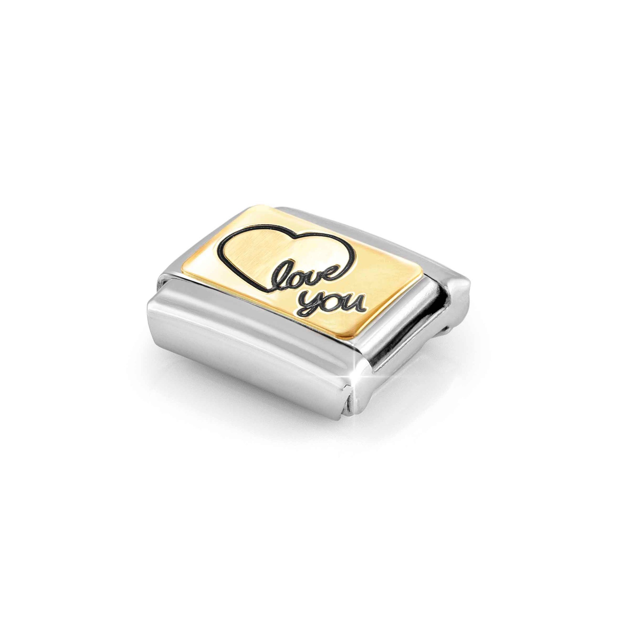 Nomination Composable Classic Charm Herz Love You - Edelstahl, Gold 750 – Ansicht 4