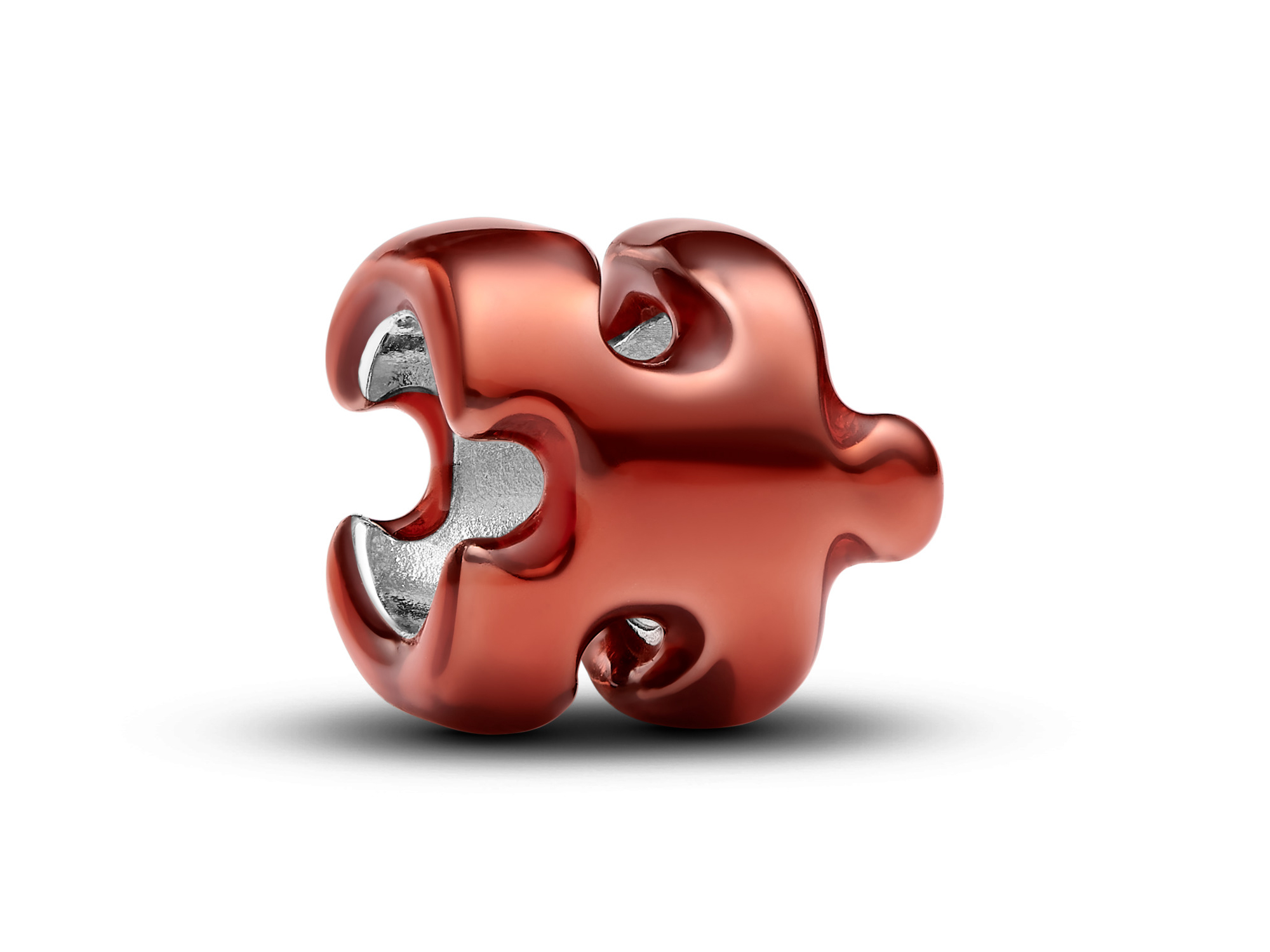 Pandora 794816C01 - Orangefarbenes Puzzleteil Mini-Charm - Sterling Silber - Emaille Orange