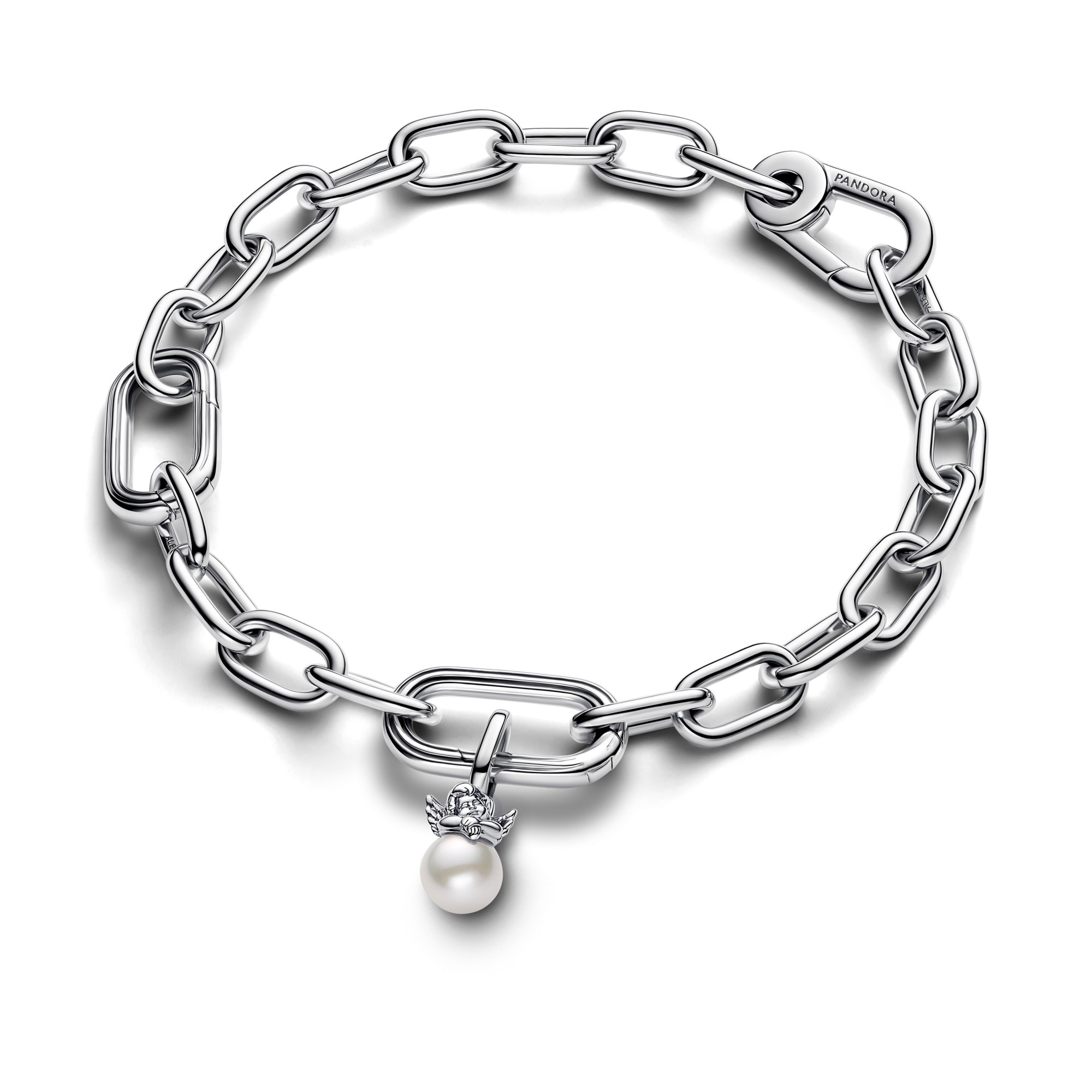 Pandora ME - Amor Mini-Charm-Anhänger - Sterling Silber - Zuchtperle Weiß – Ansicht 5