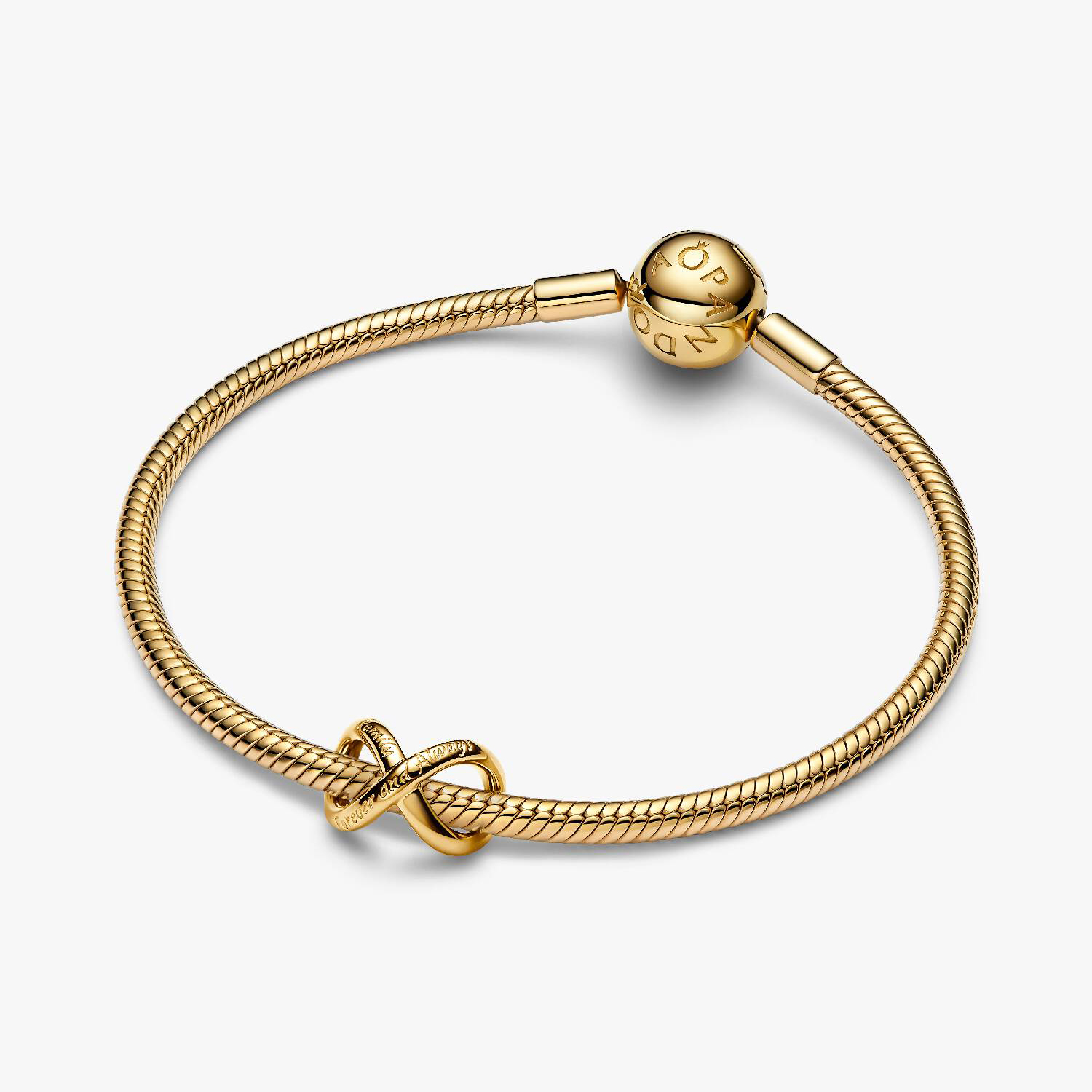 Pandora Charm - Für immer & Ewig - Unendlichkeit - Family - Gelbgold Vergoldung – Ansicht 2