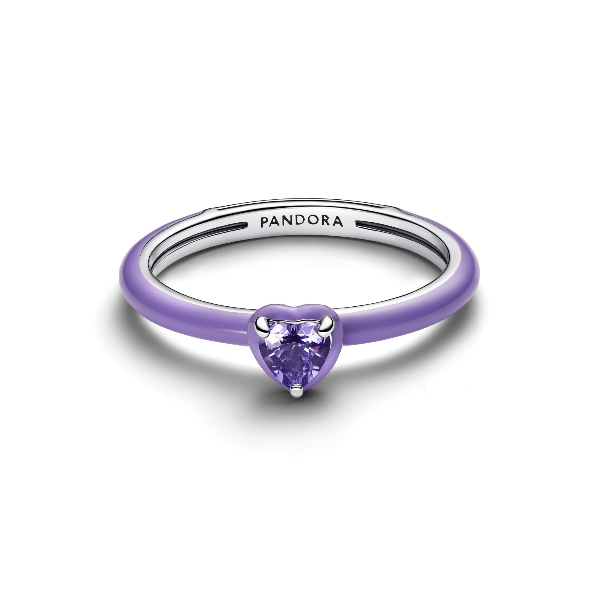 Pandora ME Violetter Chakra Herz Ring - Silber - Emaille - Kristall - Lila – Ansicht 2