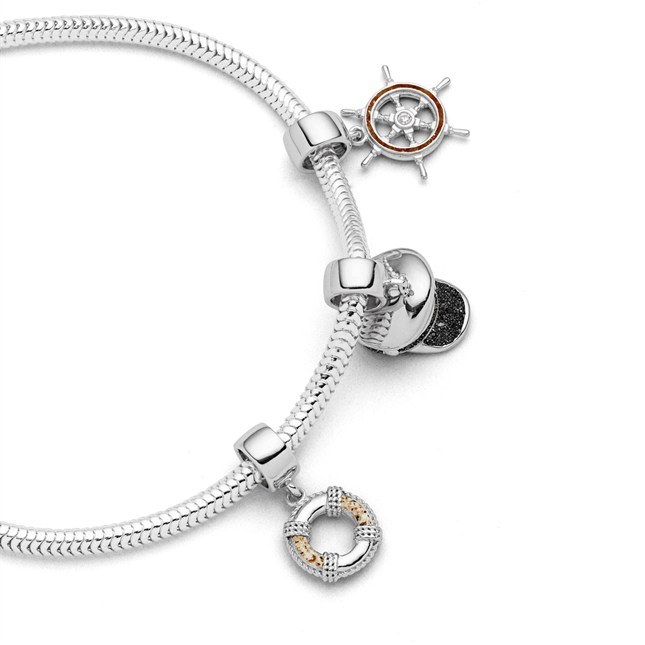 DUR Charm Rettungsring Strandsand - Sterling Silber - Strandsand – Ansicht 2