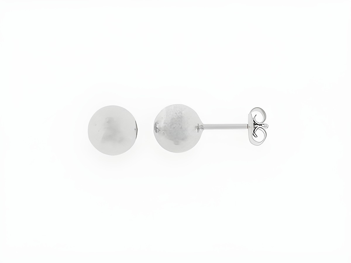 Silber Ohrringe Kugel Silber 7 mm Stecker von Juwelier Harnisch, Ohrstecker ohne Stein, schlichtes und elegantes Design, ideal für jeden Anlass.