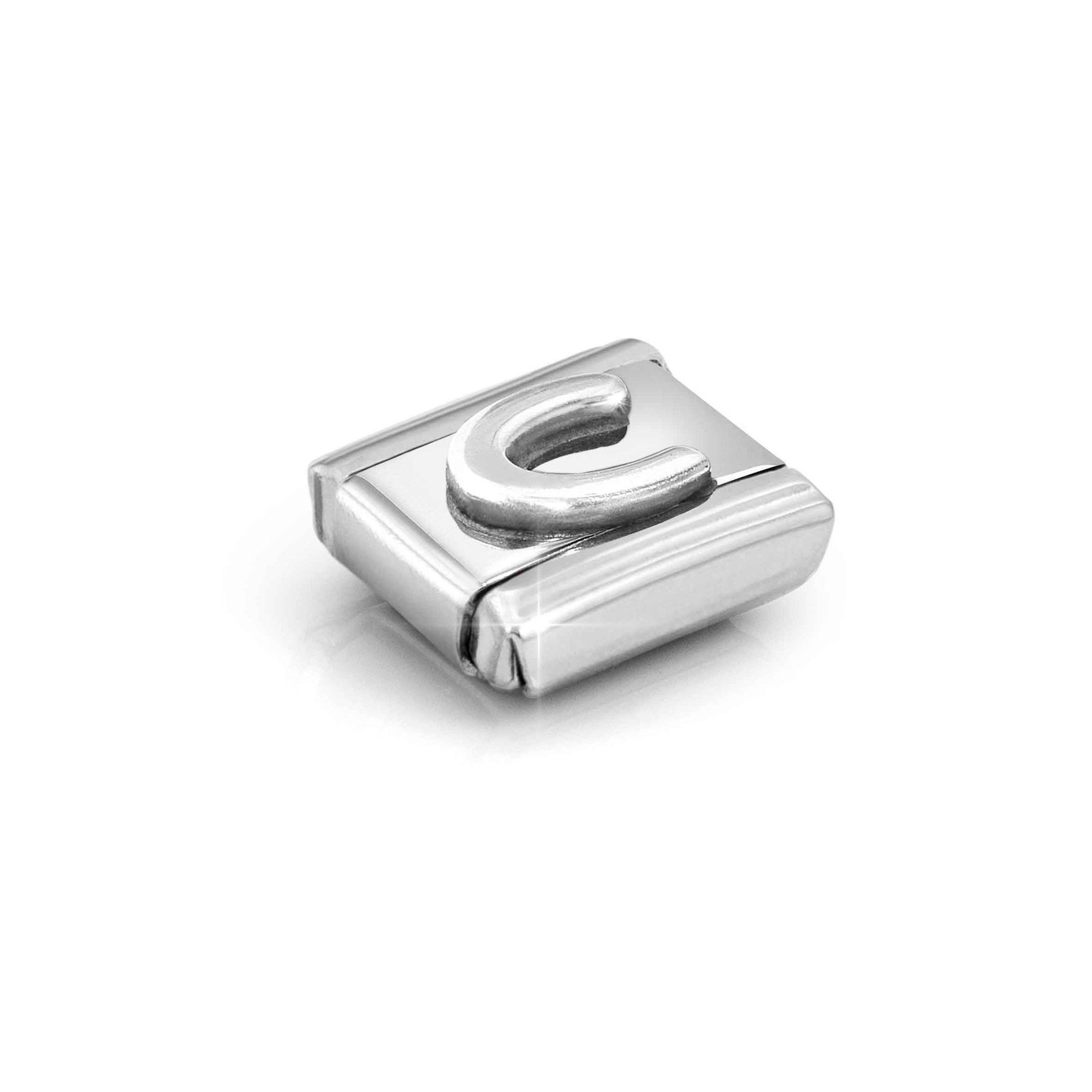 Nomination Composable Classic Charm Buchstabe C - Edelstahl, Sterling Silber oxidiert – Ansicht 4