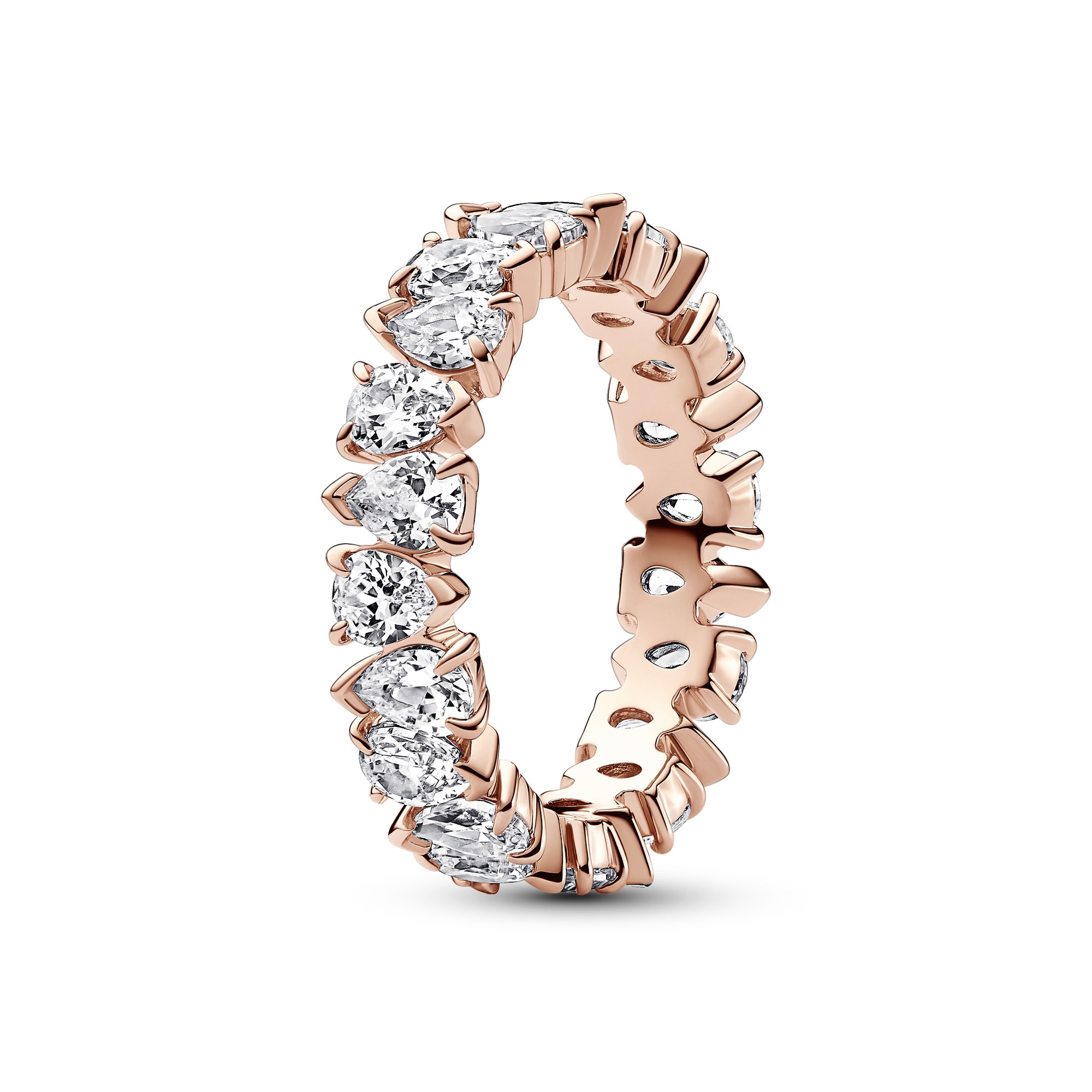 Pandora Abwechselnd Funkelnder Band-Ring - Roségold Vergoldung - Zirkonia