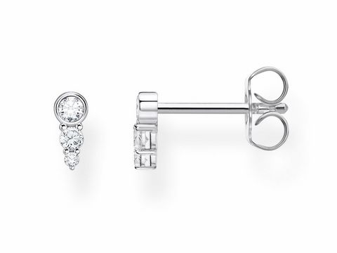 Silberne Ohrstecker aus der Thomas Sabo Charming Collection H2143-051-14 mit klaren Zirkonia, elegantes Design mit funkelnden Akzenten, perfekter Ohrschmuck für jeden Anlass.